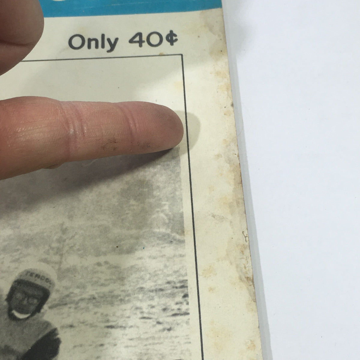Close-up view of the June 1965 VTG Cycle Sport Magazine cover, displaying the price of 40 cents. This vintage magazine titled 'Old Scramblers Never Quit' features themes of early motorcycle racing and culture.