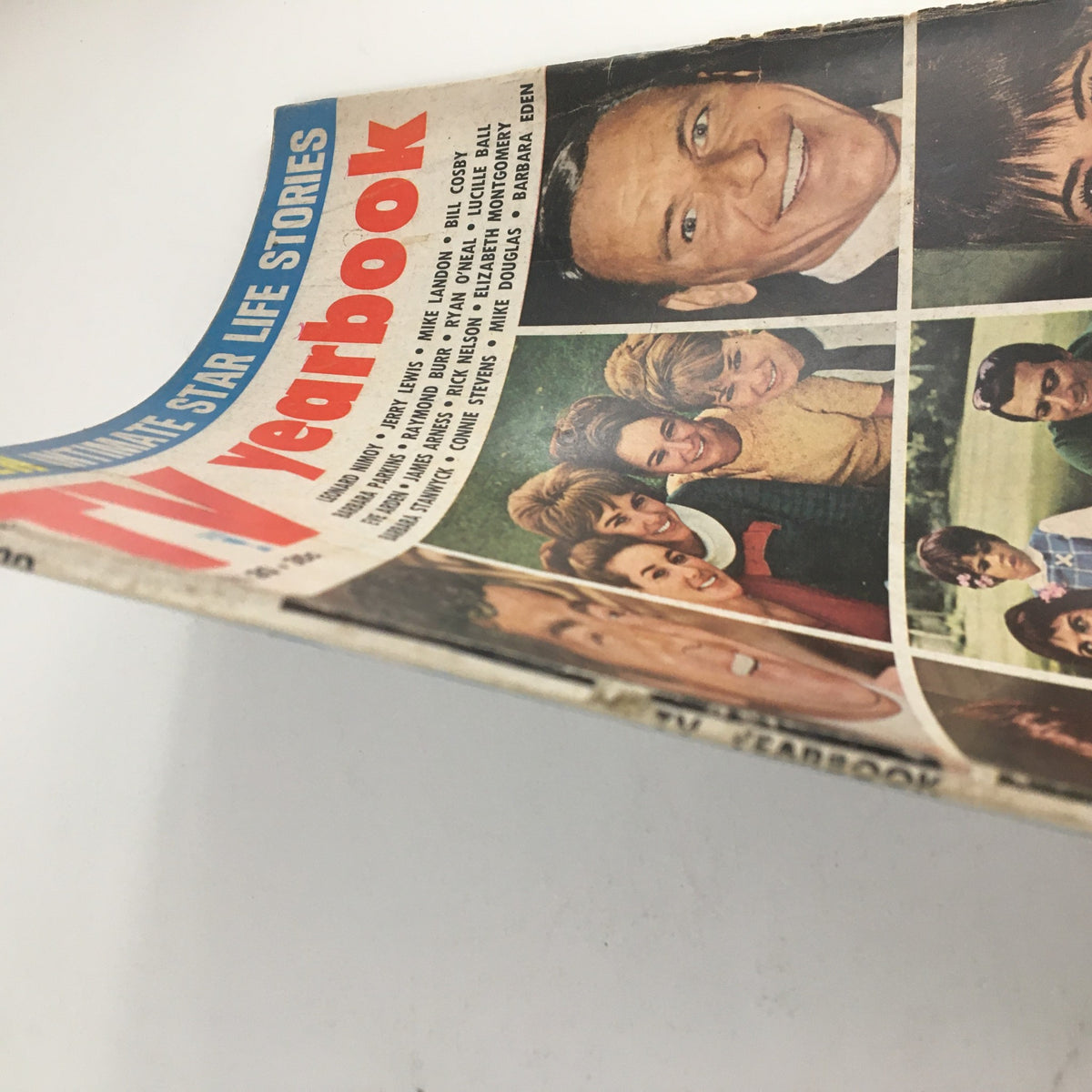 Cover of TV Yearbook Magazine No. 20 featuring Jerry Lewis, Mike Landon, and a collage of classic TV stars, showcasing vintage television nostalgia.