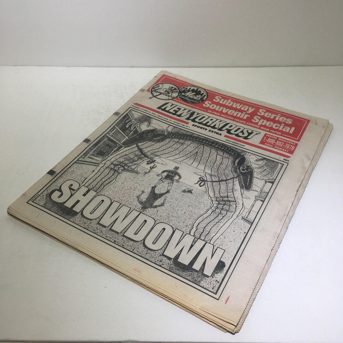 New York Post Subway Series Souvenir Special with the title 'Showdown,' illustrating the excitement of the baseball series.