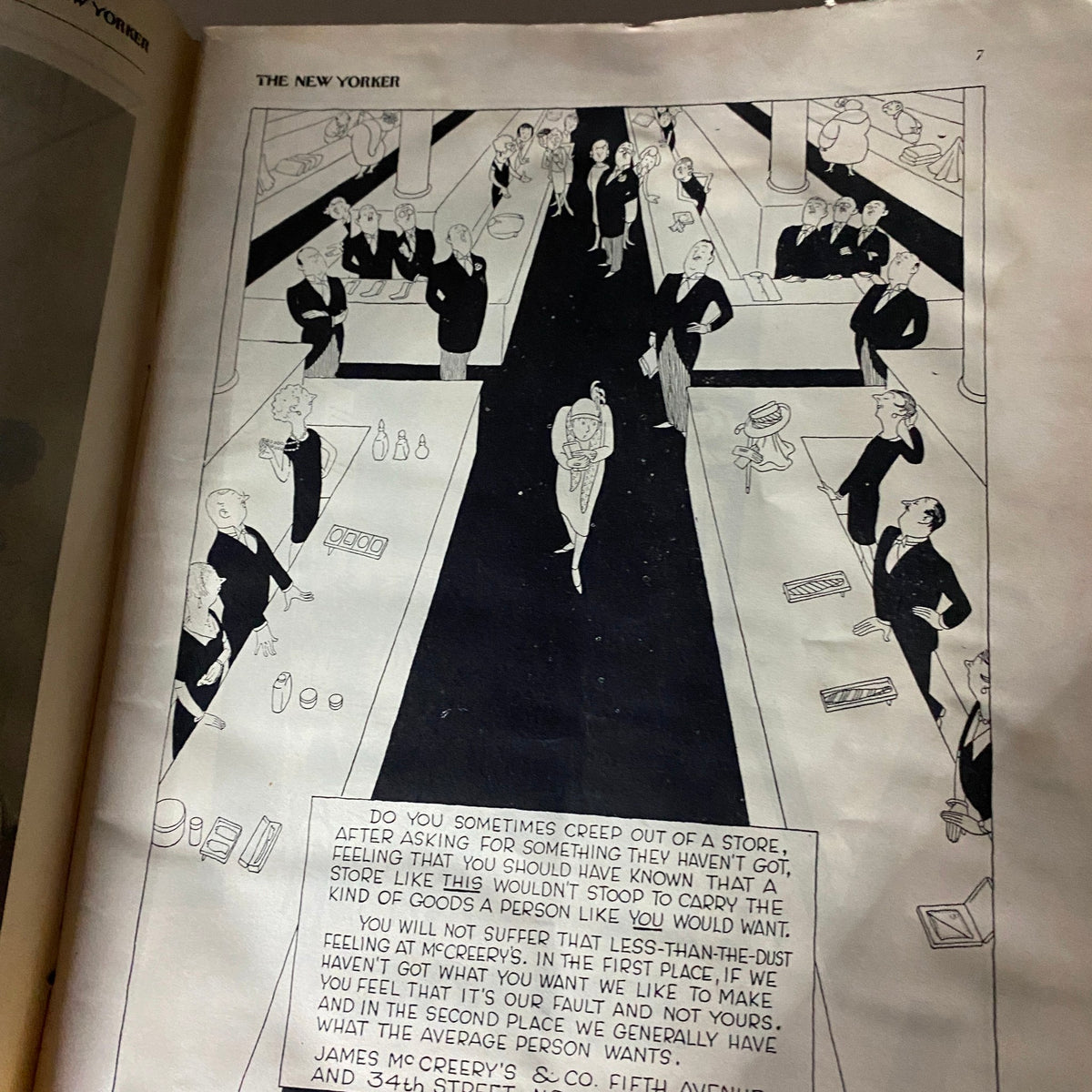 Illustrated editorial page from The New Yorker Complete Magazine November 13, 1926, featuring a humorous scene in a dining establishment.