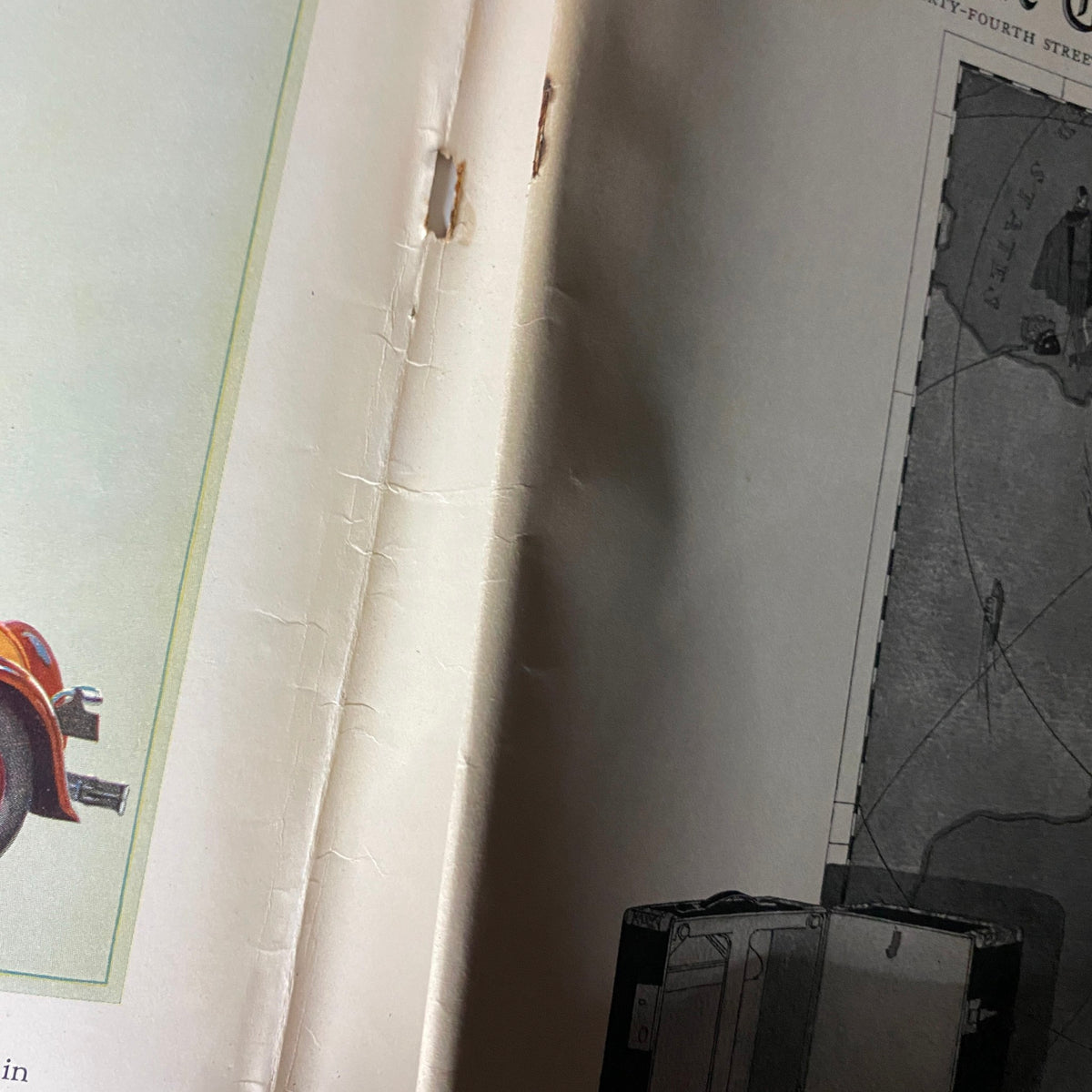 Detailed image of the spine and edge of The New Yorker Complete Magazine December 4, 1926, showcasing vintage condition and wear.