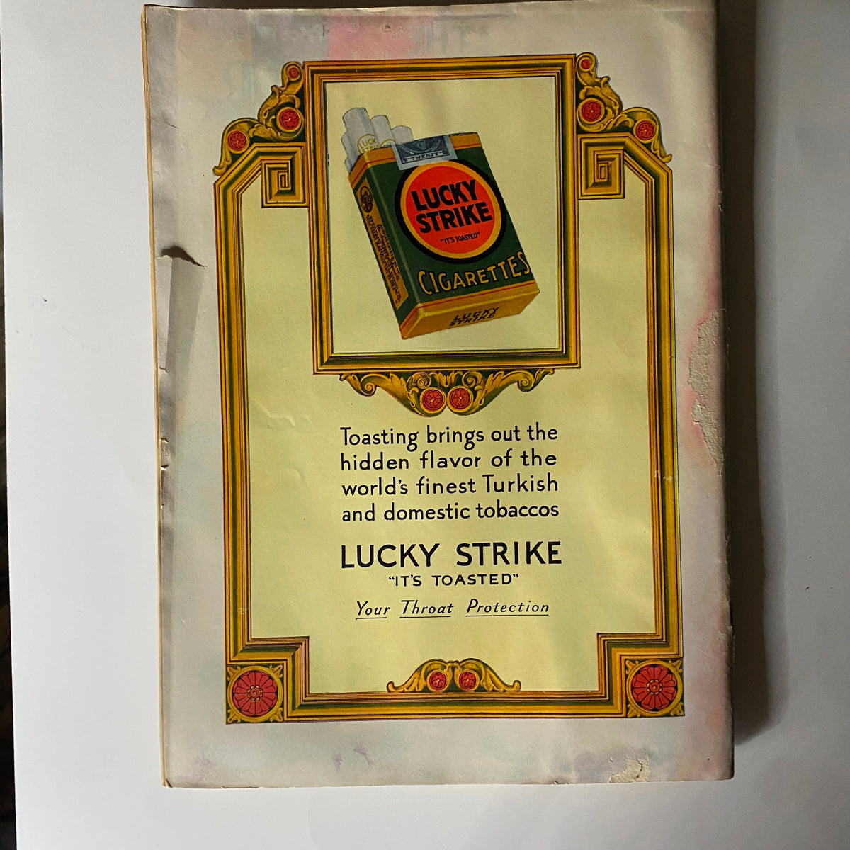 The New Yorker Complete Magazine June 4, 1927, featuring a vintage advertisement for Lucky Strike cigarettes, highlighting the brand's Turkish and domestic tobacco flavor.
