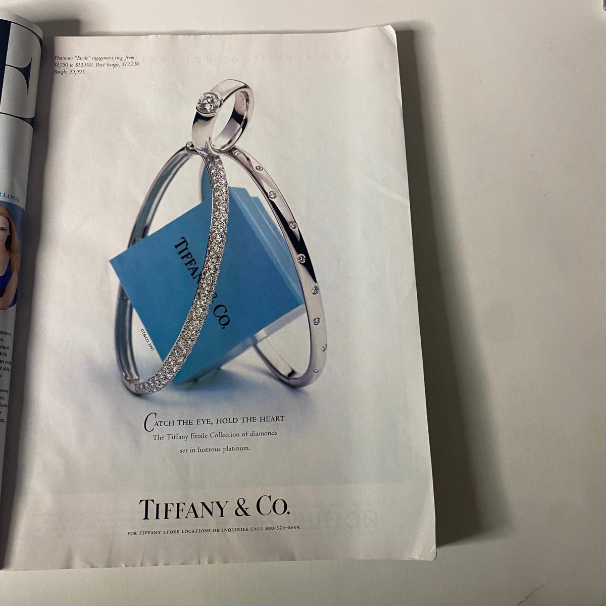 Vogue Magazine June 1997 featuring a Tiffany & Co. advertisement showcasing elegant jewelry including a ring and bracelet, promoting the Tiffany Bridal Collection.