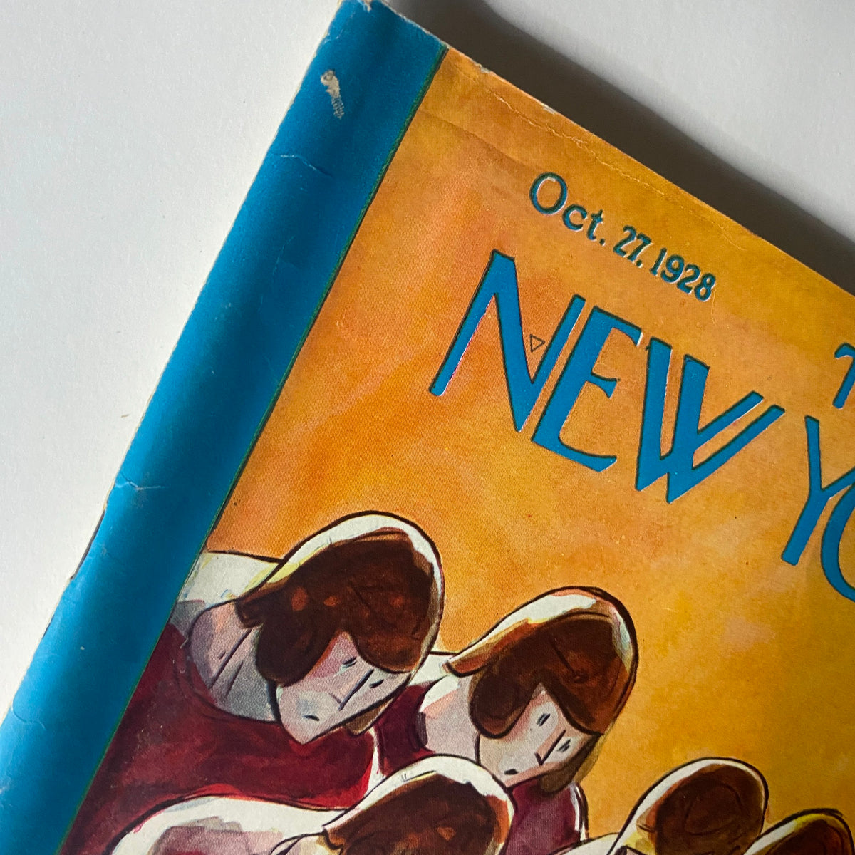 Cover of The New Yorker Complete Magazine from October 27, 1928 featuring Peter Arno's iconic illustration, showcasing 1920s New York culture.