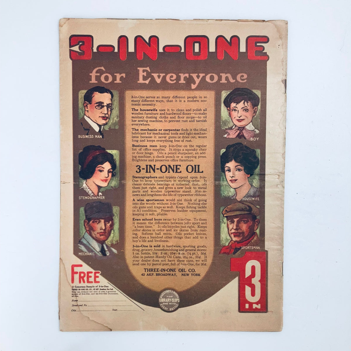 Cover of VTG Sunday Magazine Of The Rocky Mountain April 12 1914 The Voice in the Fog, showcasing advertisements and illustrations from the early 20th century.