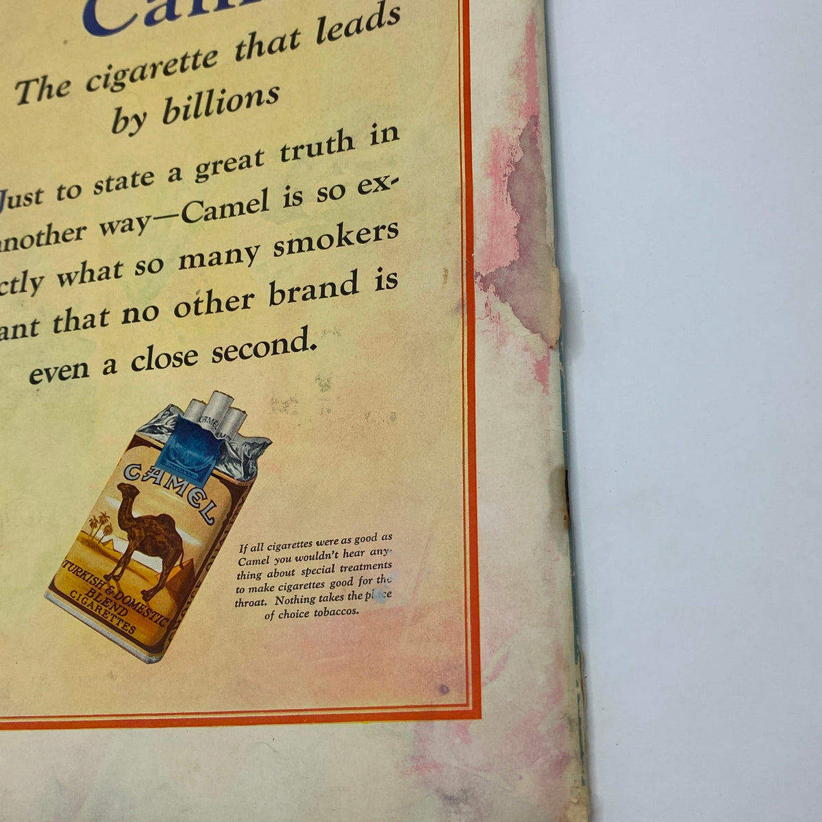 The New Yorker Complete Magazine January 28, 1928 featuring an advertisement for Camel cigarettes, showcasing vintage branding from the era.