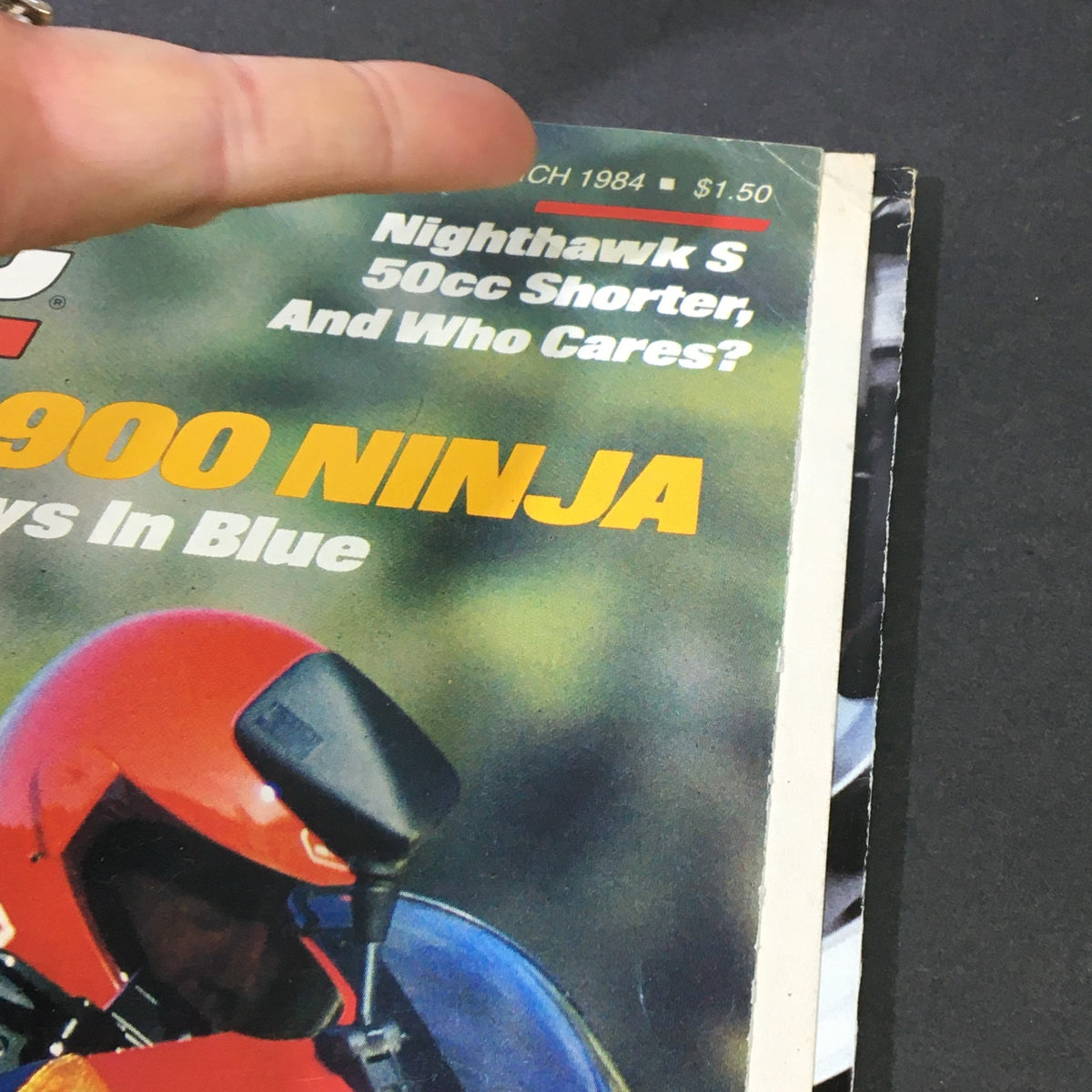 Cover image of VTG Cycle Magazine March 1984 featuring the iconic Kawasaki 900 Ninja and Nighthawk S 50cc, showcasing motorcycle design and review articles.