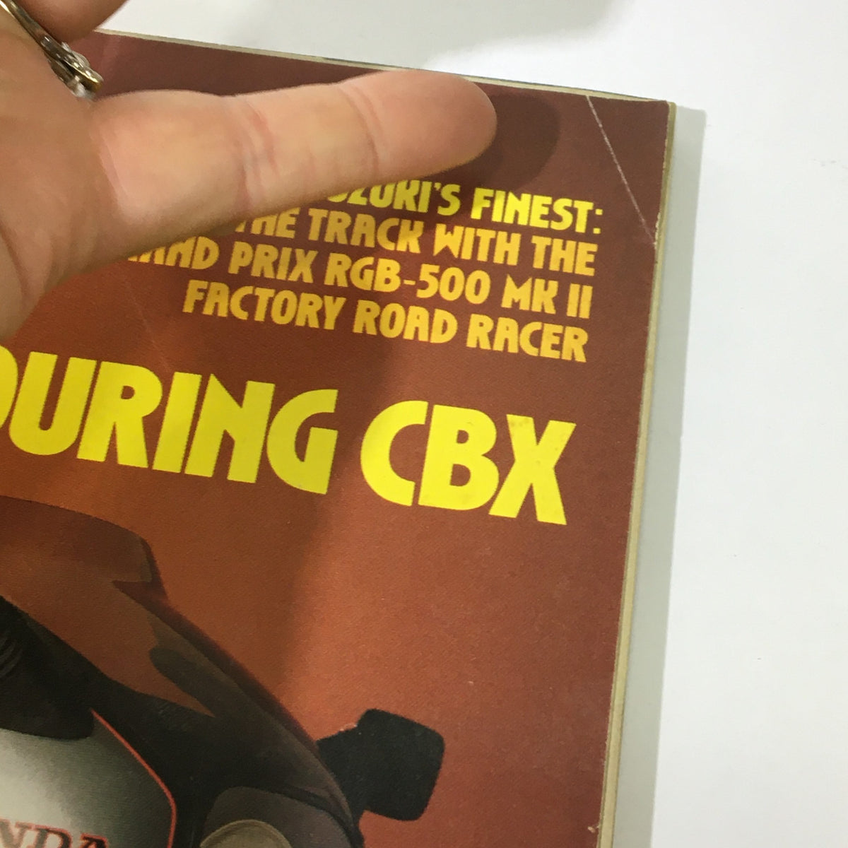 Cover detail of VTG Cycle Magazine April 1981 featuring Grand Prix RGB-500 MK II and text about Suzuki's racing legacy.