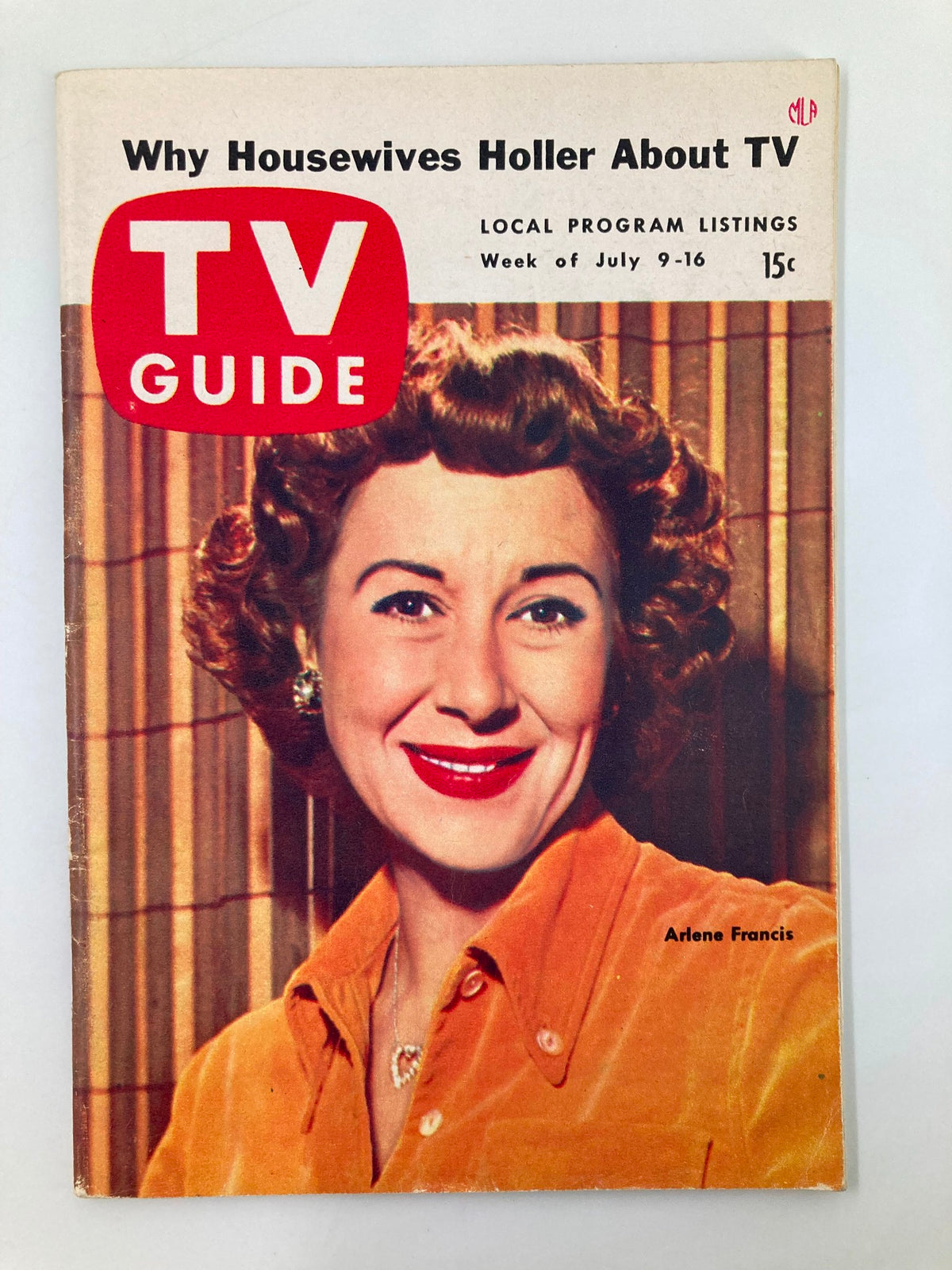 Cover of TV Guide Magazine July 9 1954 featuring Arlene Francis, highlighting local program listings and a vibrant design, ideal for collectors of vintage television memorabilia.