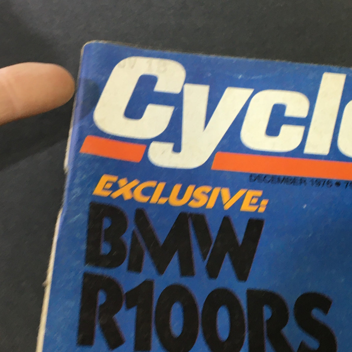 Cover of VTG Cycle Magazine December 1976 featuring BMW R100RS and a two-stroke top-end rebuild article.