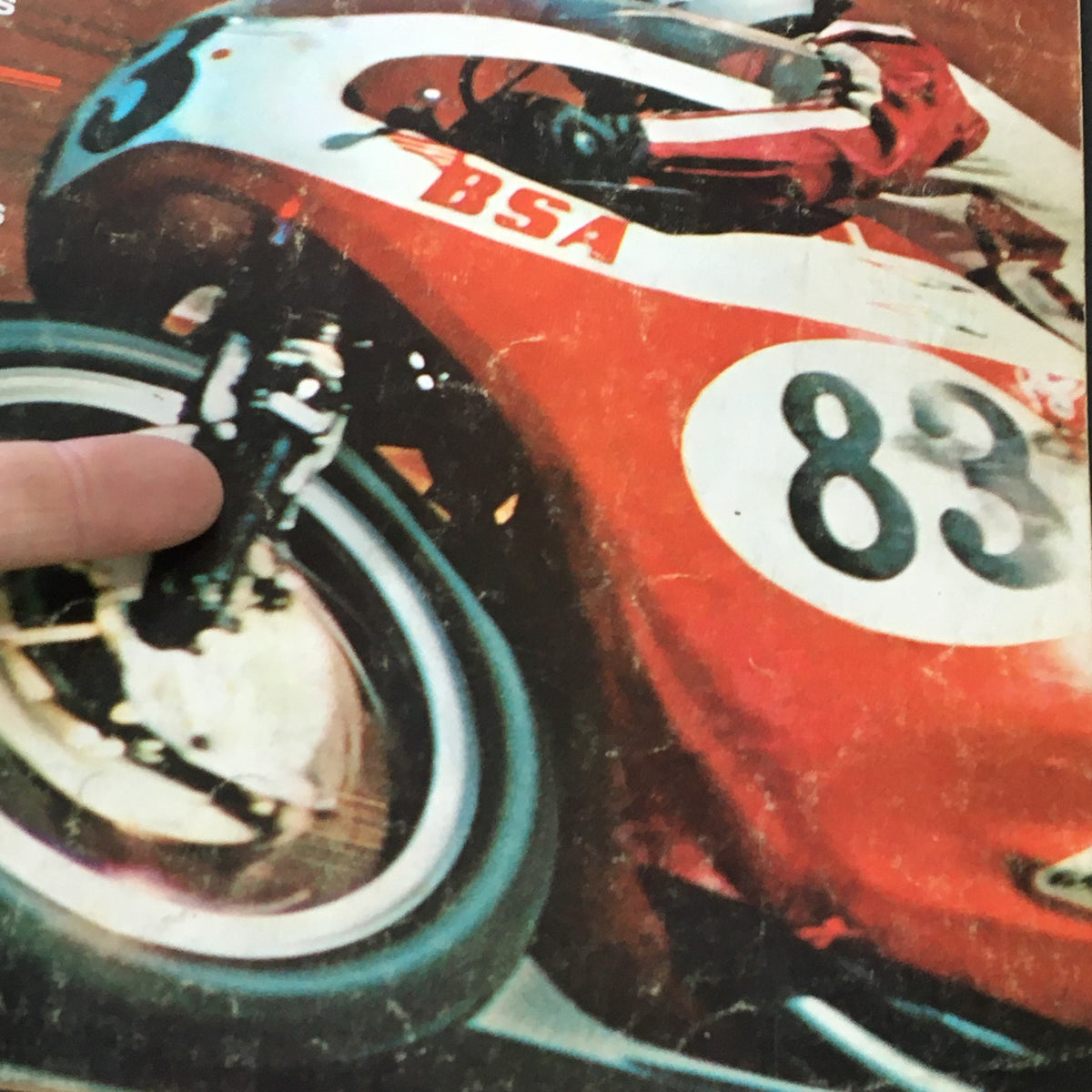 Detailed view from the cover of VTG Cycle Magazine September 1970, emphasizing the BSA motorcycle and off-road special feature.