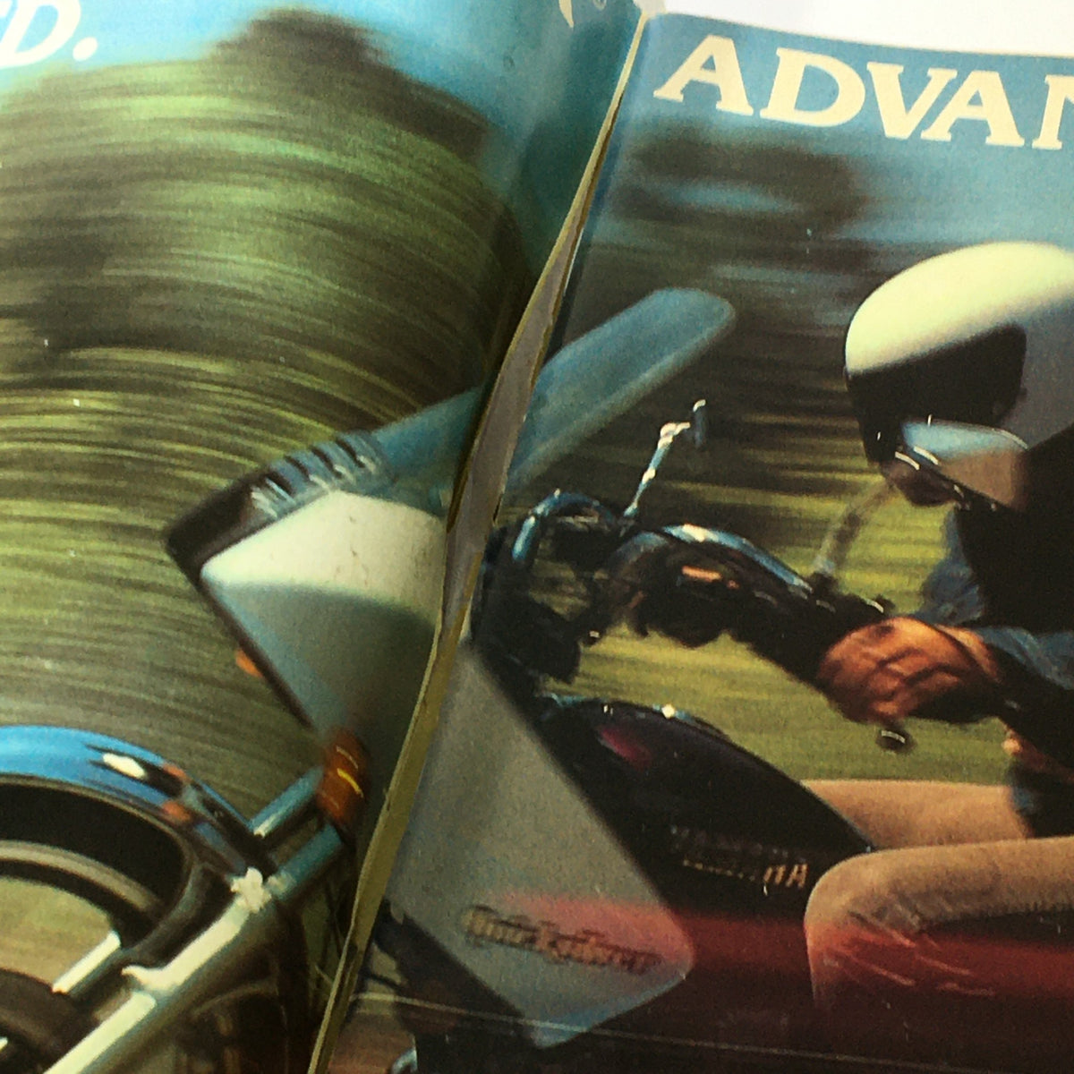 Cover details from Cycle Magazine February 1981 featuring a dynamic motorcycle rider and blurred background, showcasing the sport's thrilling essence.