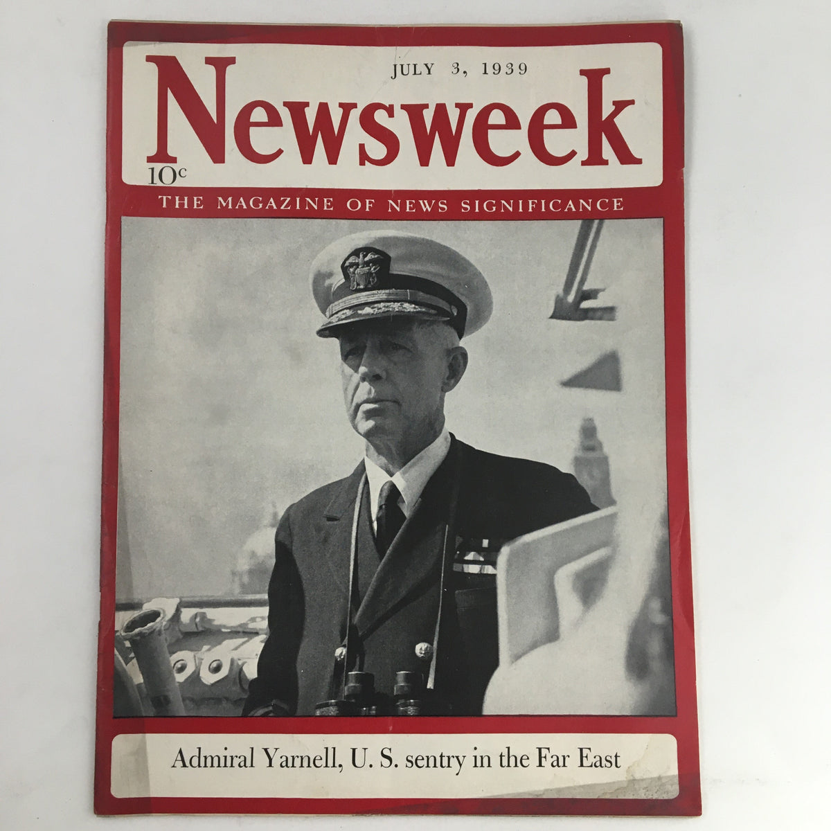 Newsweek Magazine July 3 1939 Admiral Harry E. Yarnell of U.S. Far East No Label