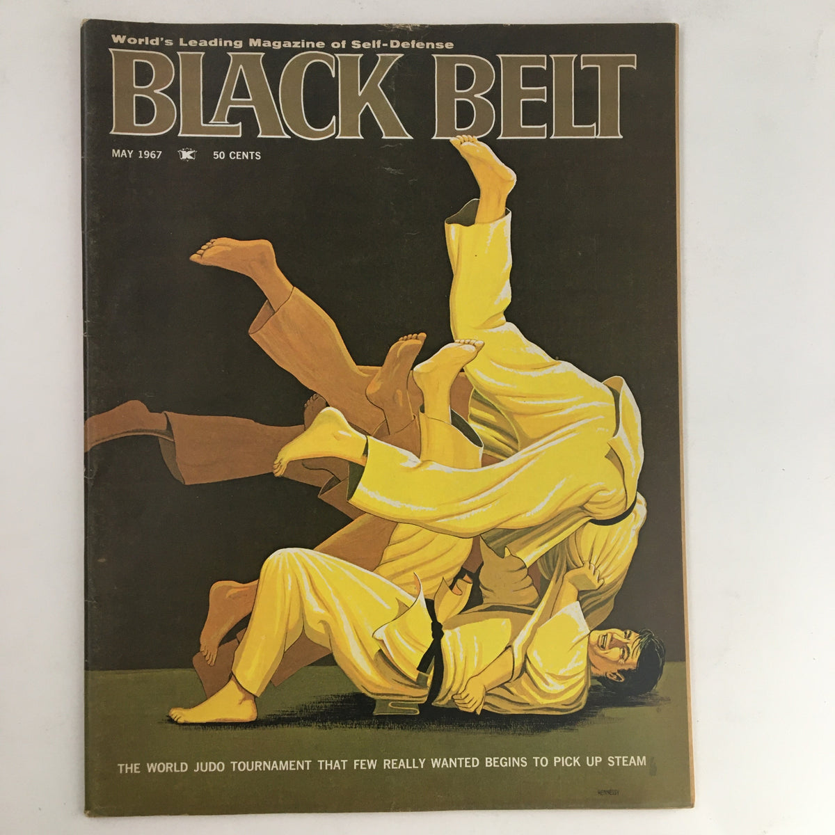 Cover of Black Belt Magazine May 1967 featuring judo athletes in action, highlighting the World Judo Championship in Salt Lake City.