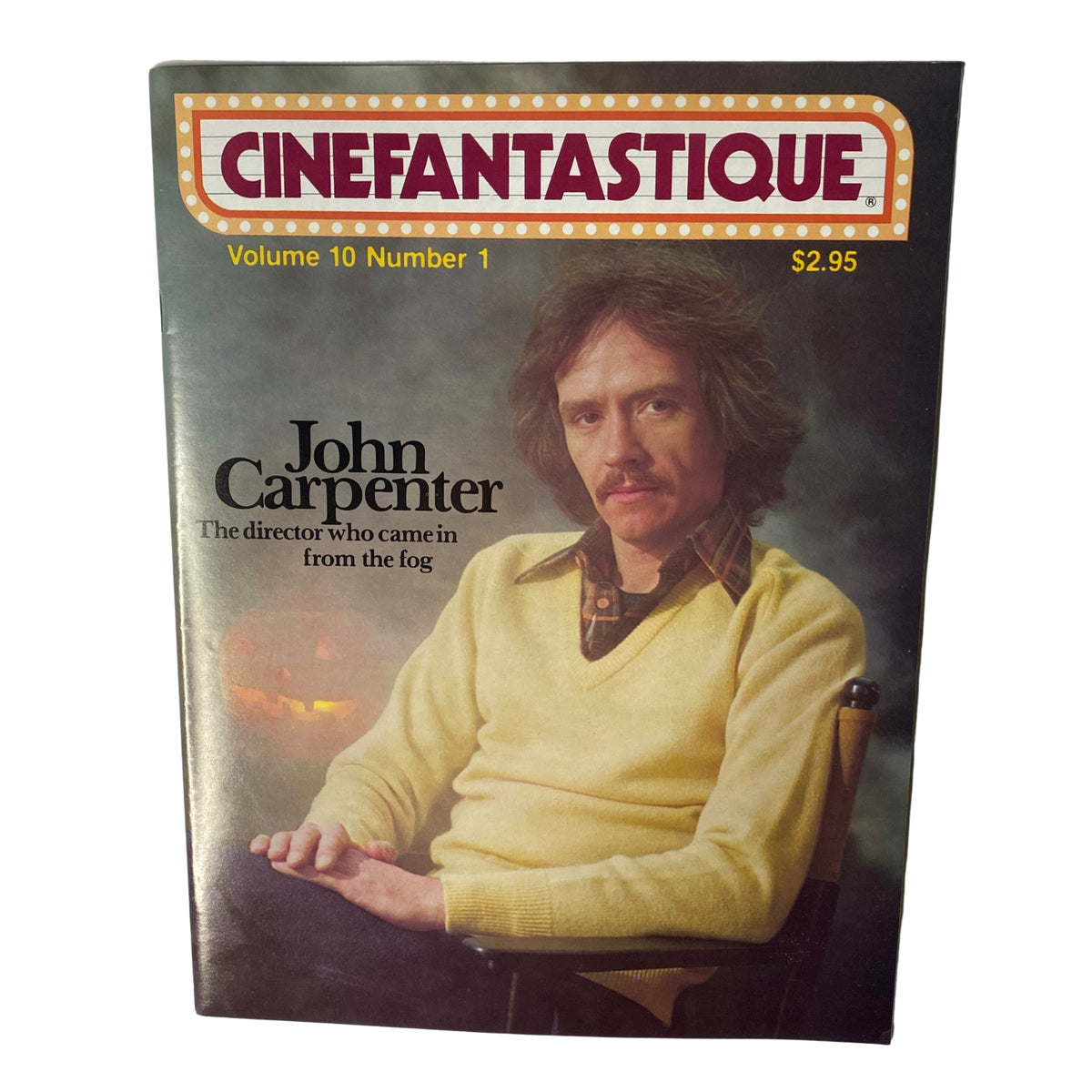 Cinefantastique Magazine Summer 1980 Vol 10 No 1 featuring John Carpenter on the cover. The magazine highlights Carpenter's influential role in horror cinema and is priced at $2.95.