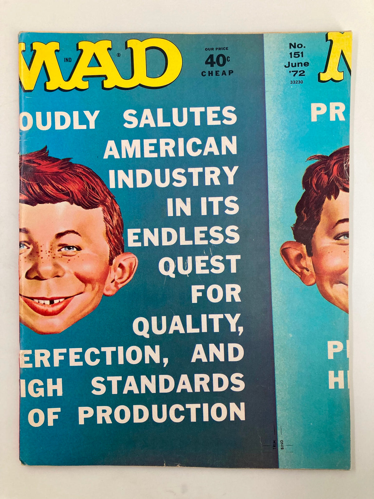 Mad Magazine June 1972 No. 151 American Industry VG Very Good 4.0 No Label