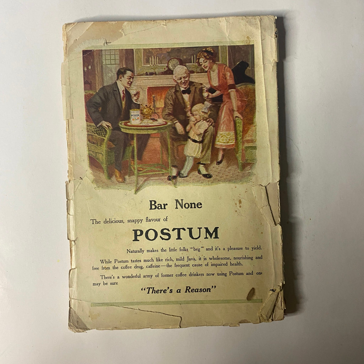 Back cover advertisement of Ainslee's Magazine from October 1913 promoting Postum, highlighting its appealing flavor and enjoyment.