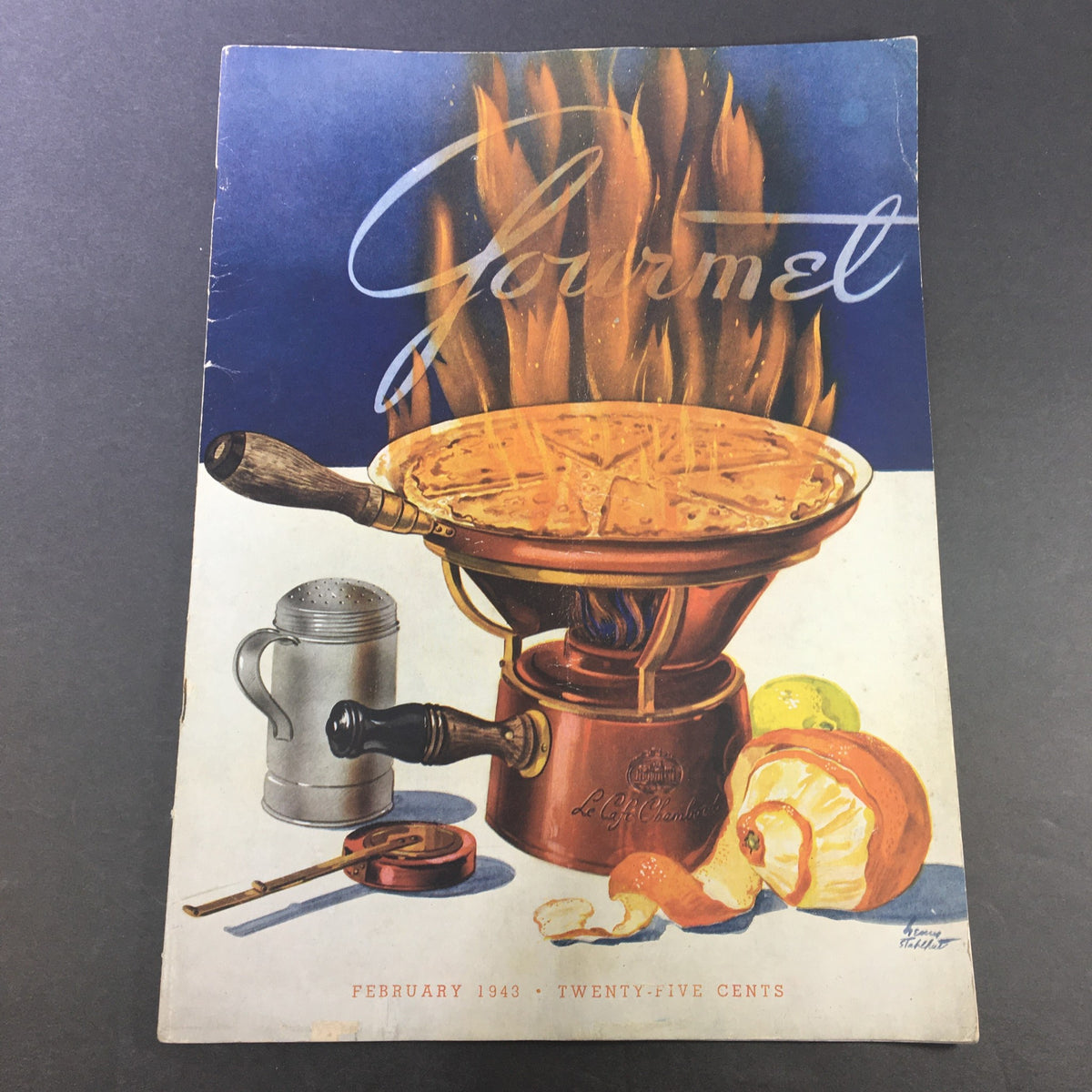 Gourmet: The Magazine of Good Living, February 1943: Featuring 'Aunt Hanner's Pancake' on the cover