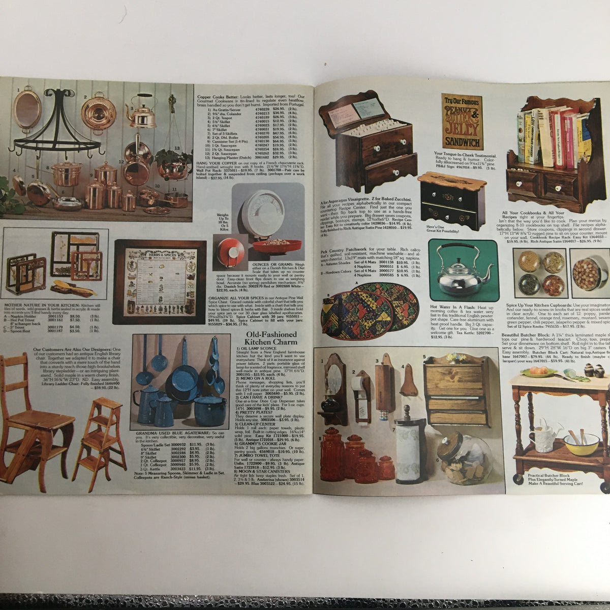 Yield House Quality Pine Furniture & Accessories Catalog featuring an array of vintage home goods including cooking items, furniture, and decorative accessories ideal for enthusiasts and collectors.