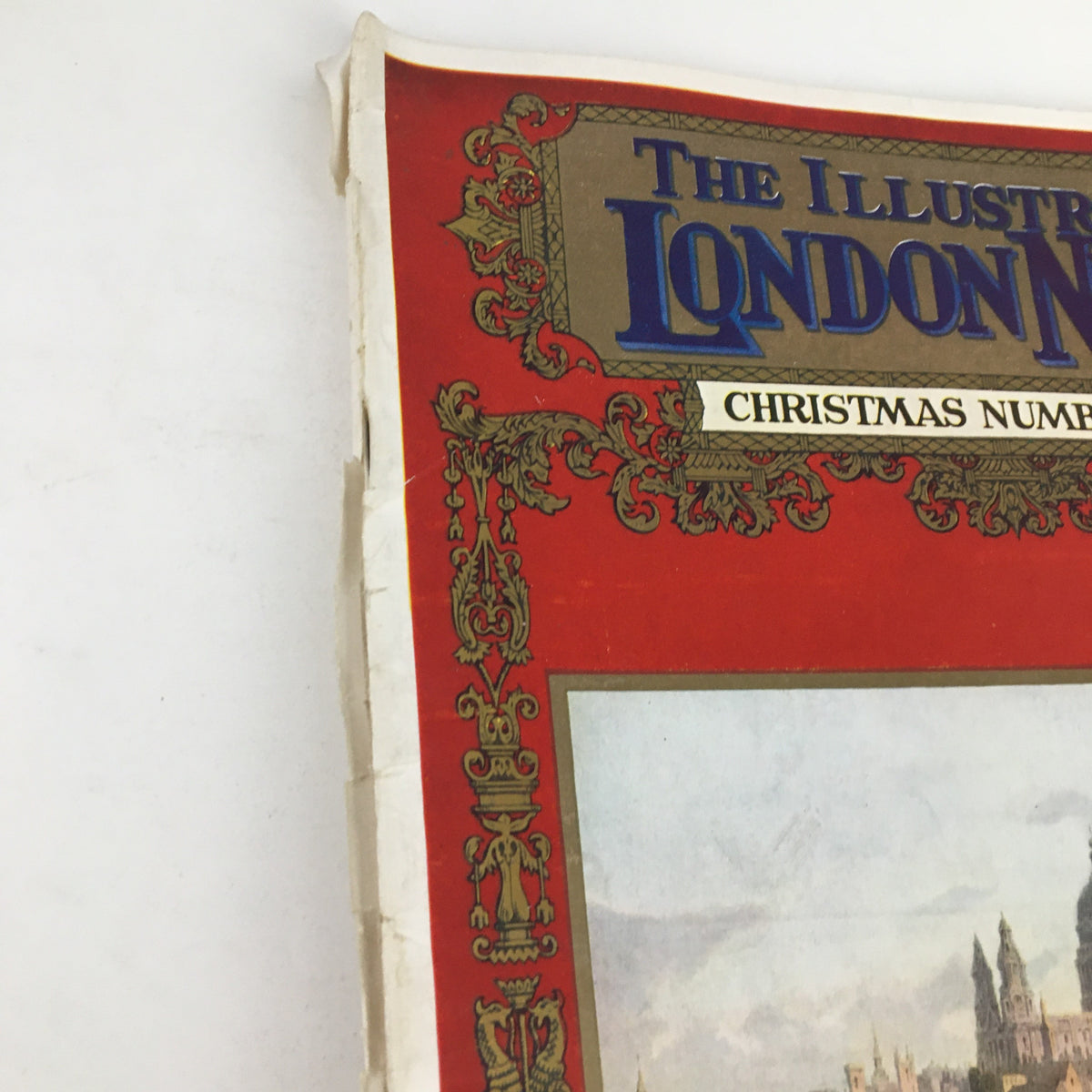 The Illustrated London News November 19 1953 A River Pageant - Close-up of the magazine cover detailing the elegant design and title 'Christmas Number 1953'.