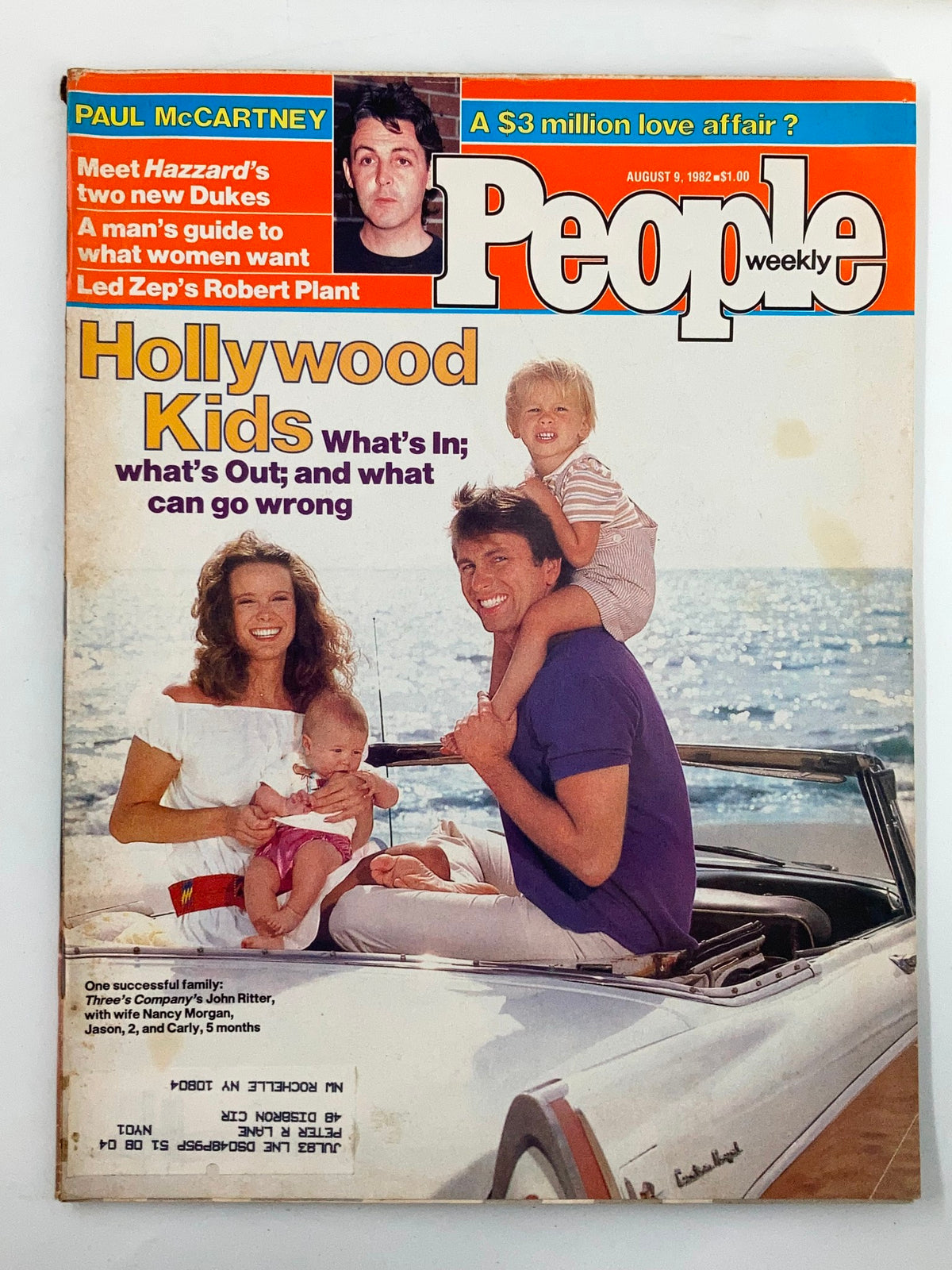 Vintage People Weekly Magazine August 9 1982 John Ritter and Nancy Morgan