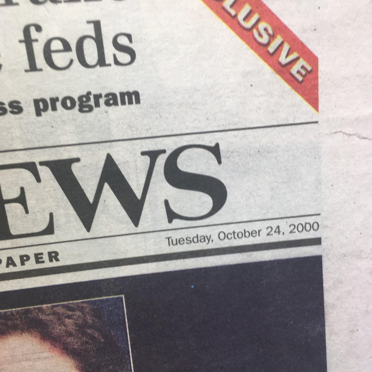 NY Daily News headline from October 24, 2000, featuring the title 'Piazza Demands Probe, Says Roger Looked'. Includes date and newspaper's logo.