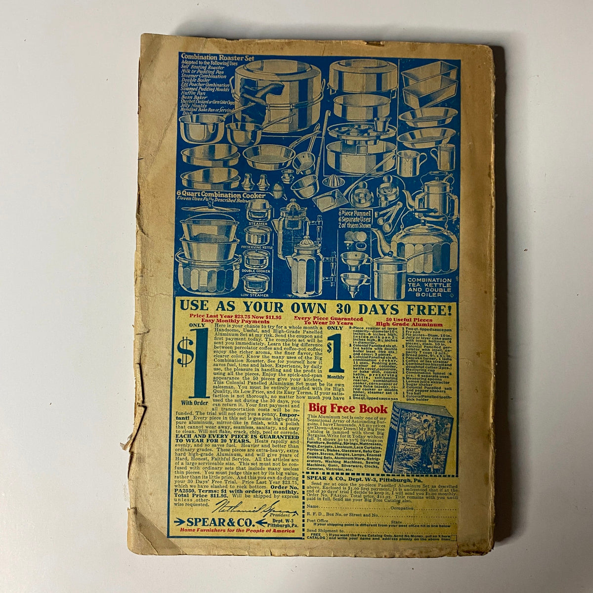Back cover of Argosy All-Story Weekly, August 26, 1922, displaying vintage advertisements and products, capturing the essence of early 20th-century magazine design.