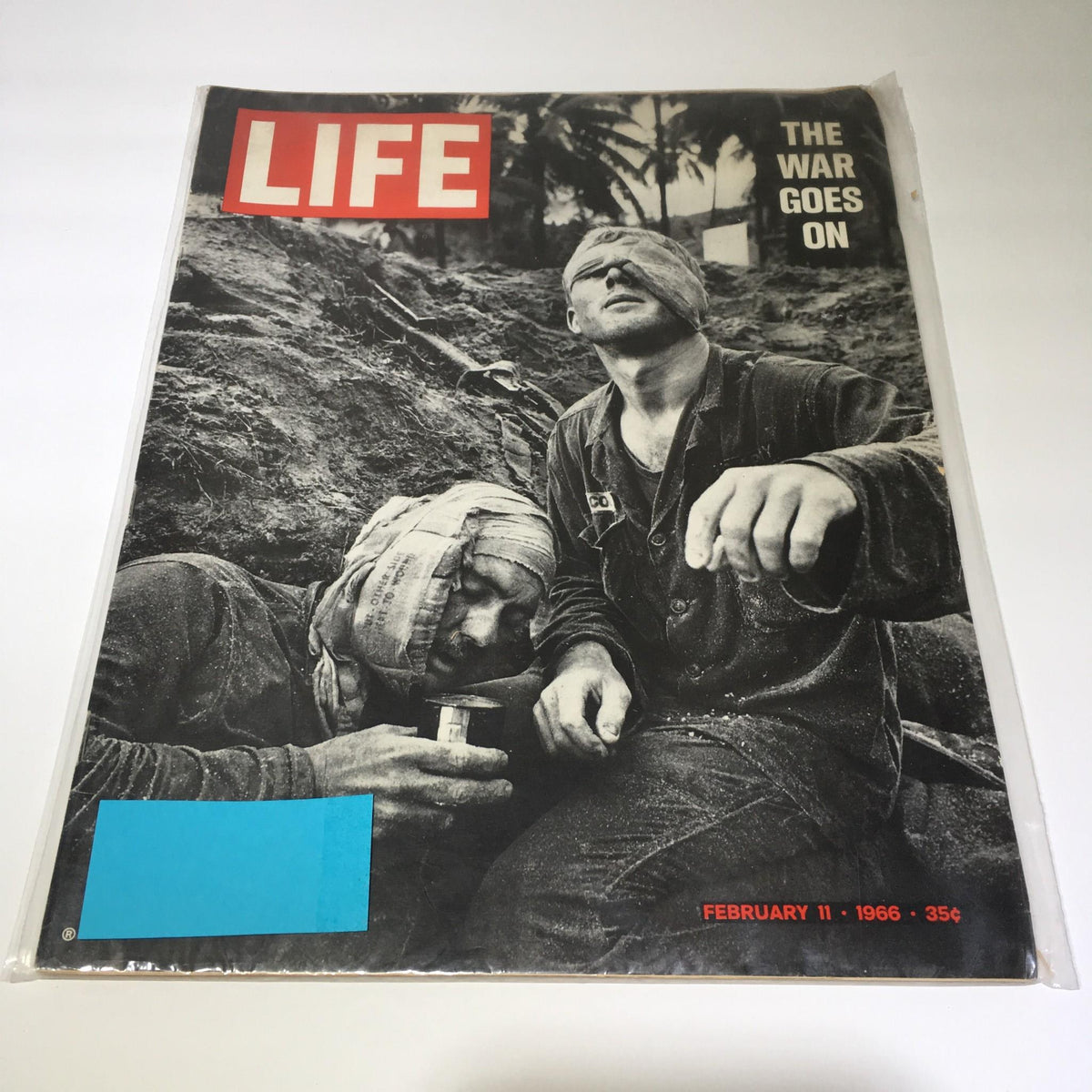 Life Magazine cover from February 11, 1966, featuring the title 'The War Goes On Vietnam.' The cover showcases soldiers amidst the Vietnam conflict, visually representing a significant moment in history.
