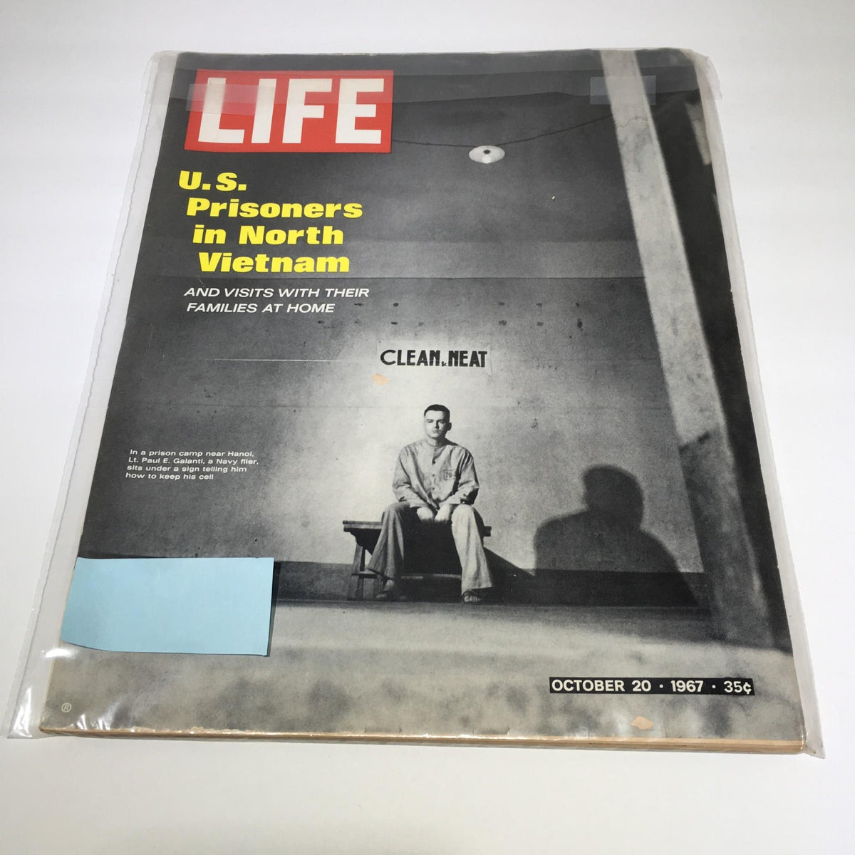 Cover of VTG Life Magazine October 20 1967 featuring U.S. Prisoner Lt. Paul E. Galanti in Vietnam, highlighting the theme of U.S. prisoners in North Vietnam with impactful imagery.