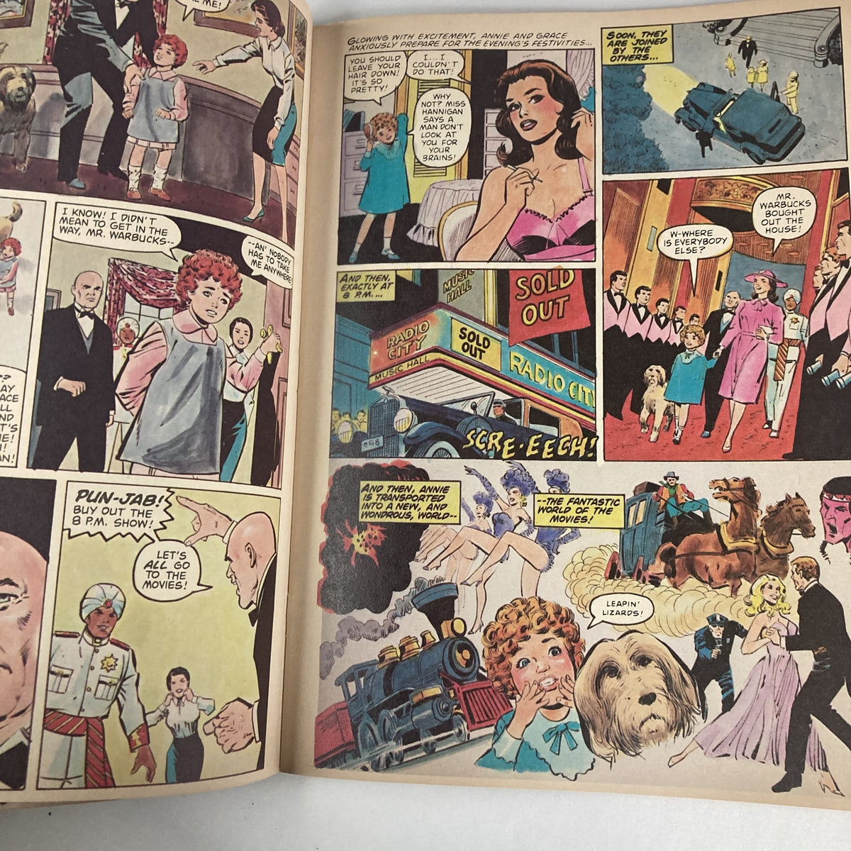 Interior comic pages from the VTG Marvel Superstar Special Magazine Summer 1982 Vol 1 No. 23, portraying scenes with Annie and other characters, illustrating the engaging storytelling and lively artwork characteristic of Marvel comics.