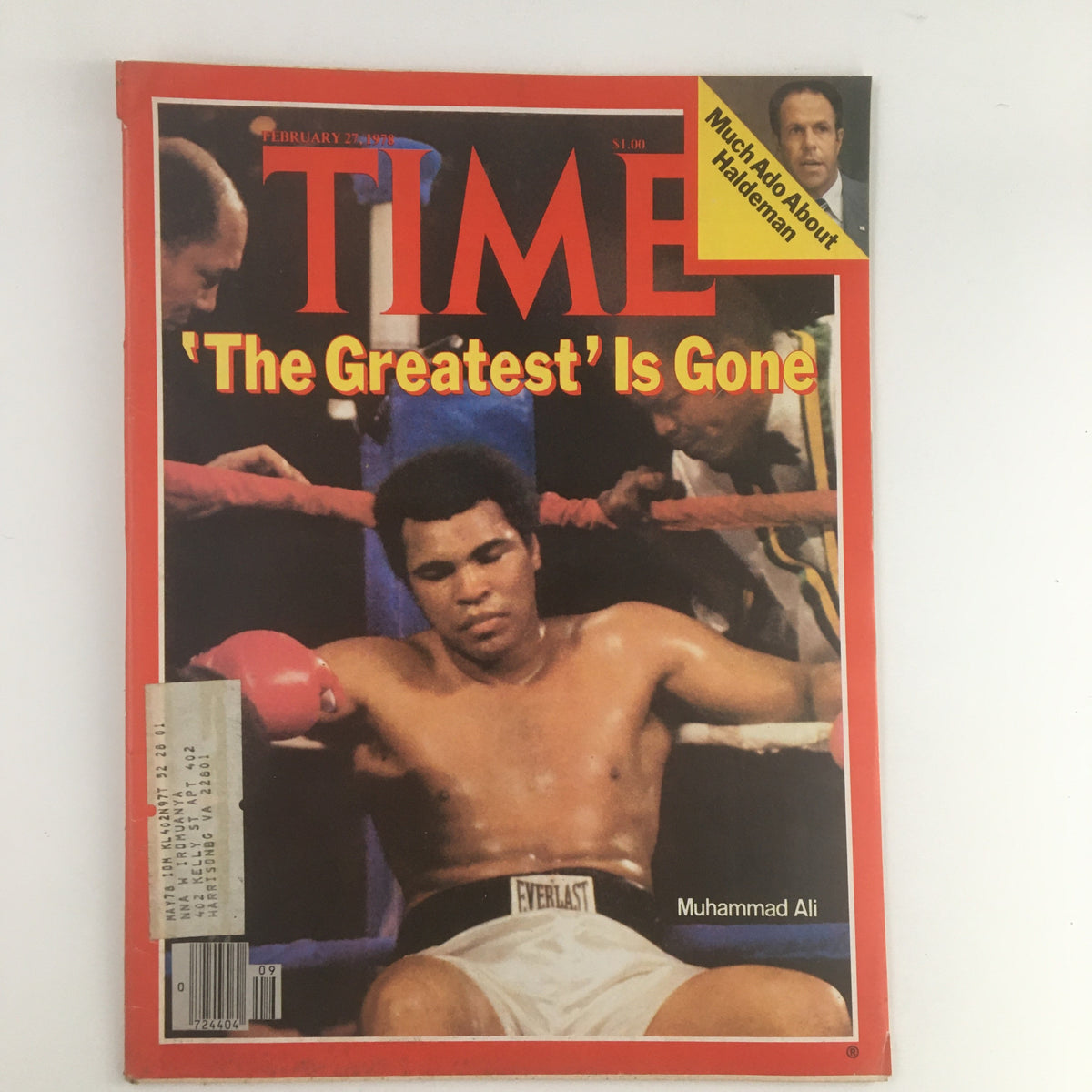 Cover of Time Magazine February 27 1978, Vol. 111 No. 10 featuring Muhammad Ali and the headline 'The Greatest Is Gone', showcasing the impact of Ali's legacy in sports.