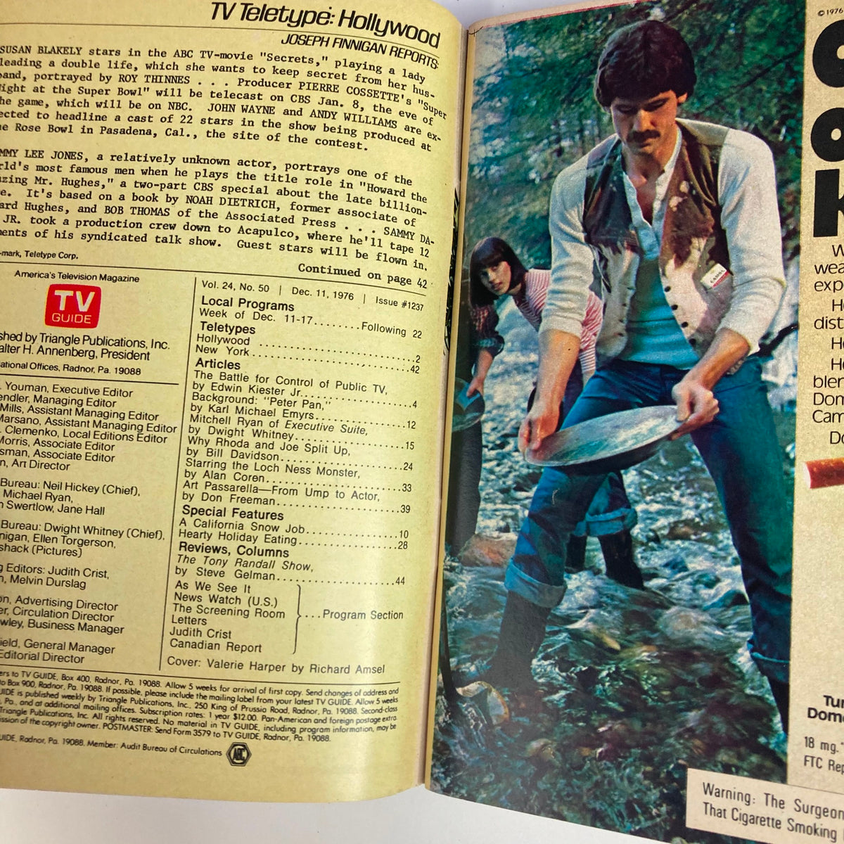 TV Guide Magazine December 11 1976 #1237 Valerie Harper L.A. Metro Ed. No Label