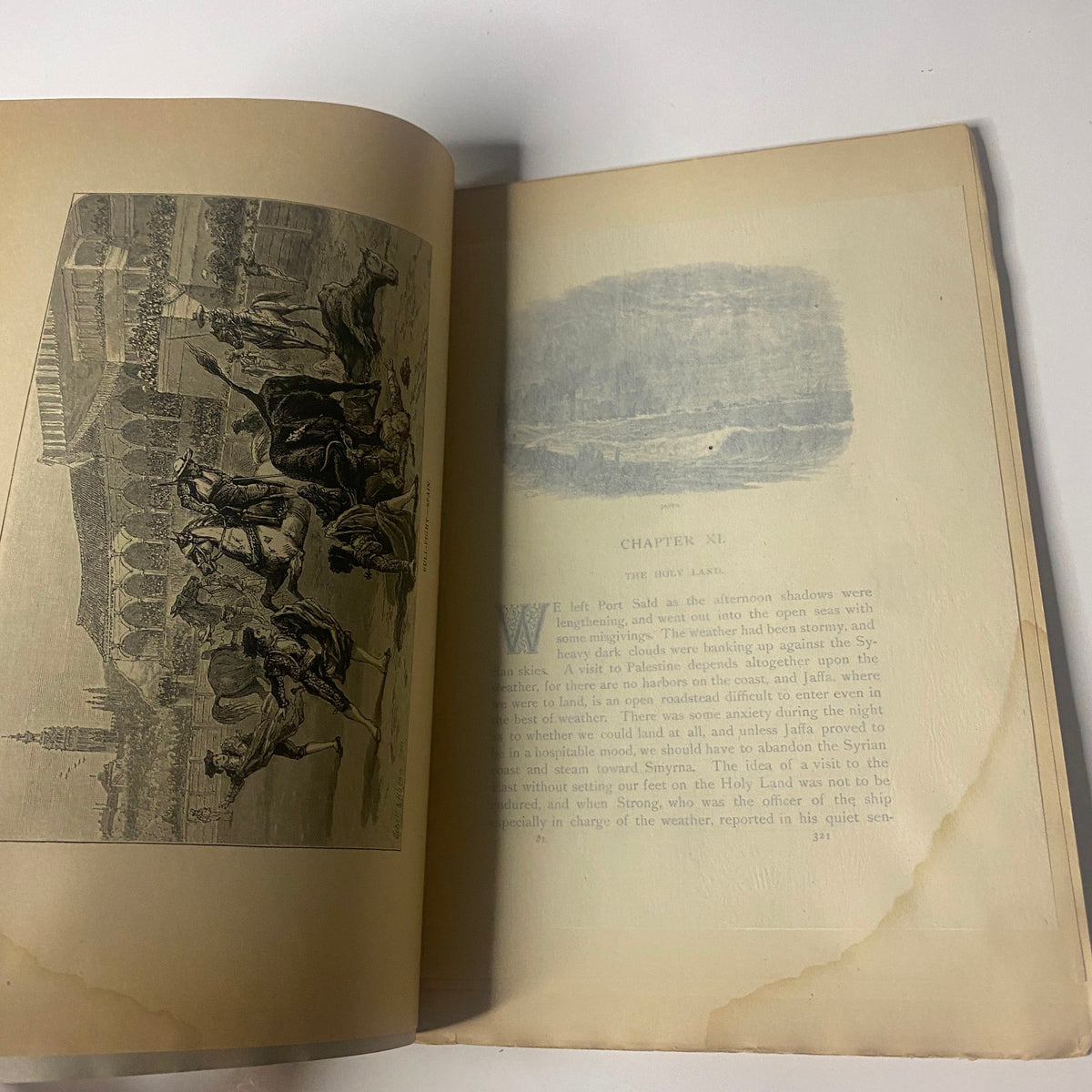 Interior page from 'Around the World with General Grant – Book by John Russell Young, Part Six', showcasing an illustration and text from Chapter XI.