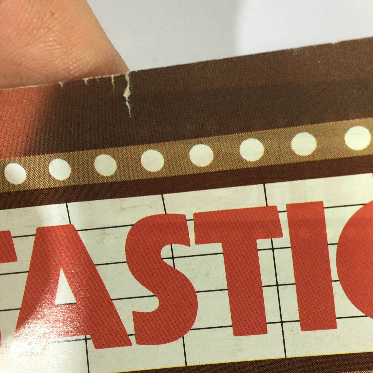 Close-up of the Cinefantastique October 2000 magazine cover detail, showing minor wear and a ripped edge, with the magazine title visible in bright red lettering.