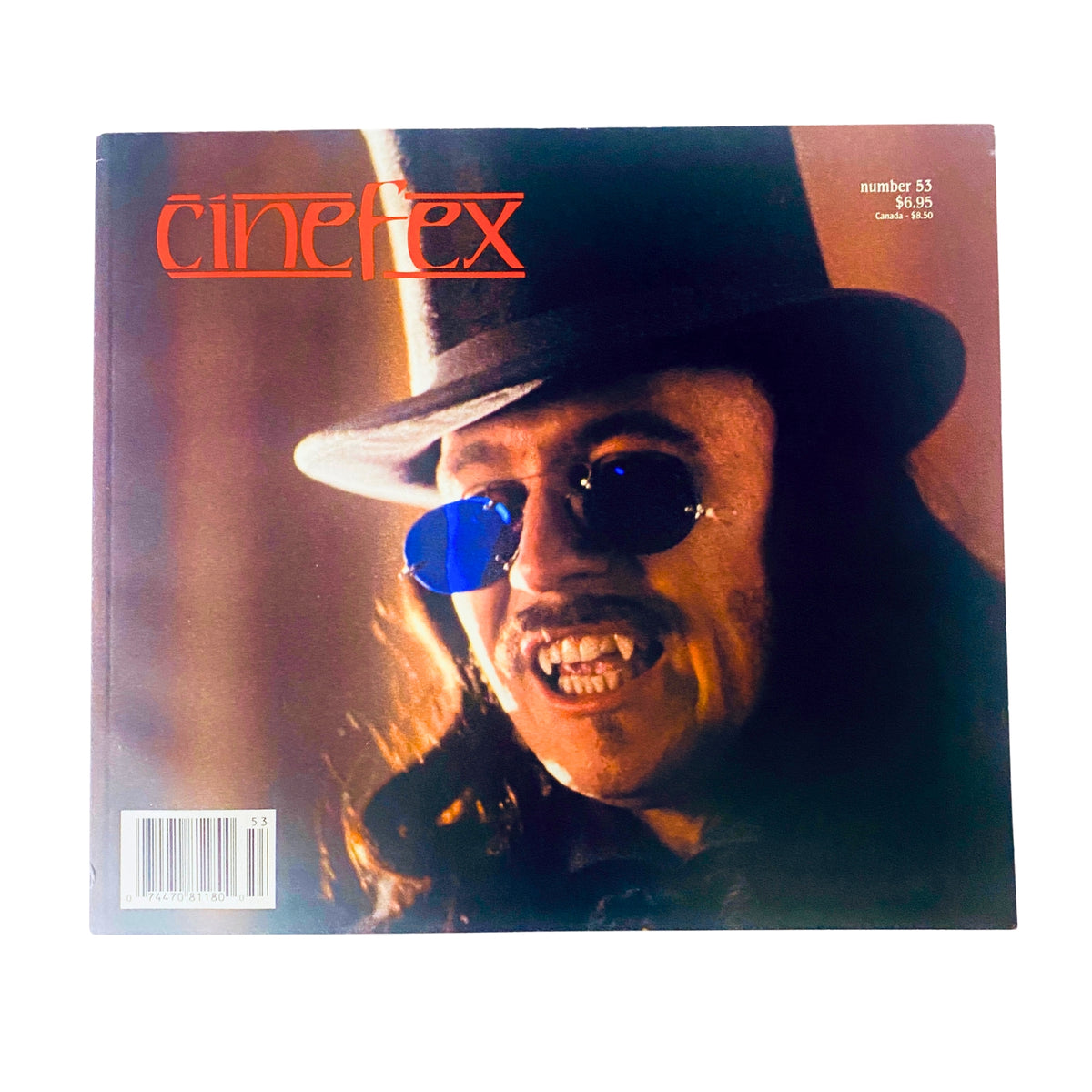 Cinefex Magazine February 1993 No. 53 featuring a dramatic image of a character from Bram Stoker's Dracula, showcasing the magazine's focus on cinematic effects artistry.