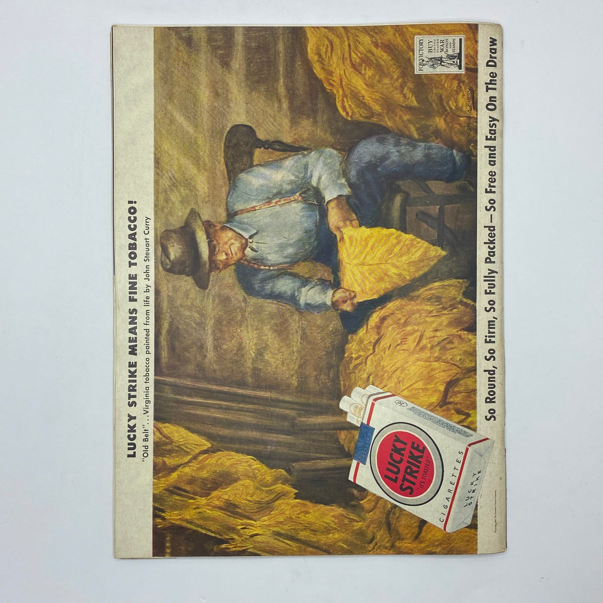 Back cover advertisement of The New Yorker Complete Magazine April 17, 1943 promoting Lucky Strike Tobacco.