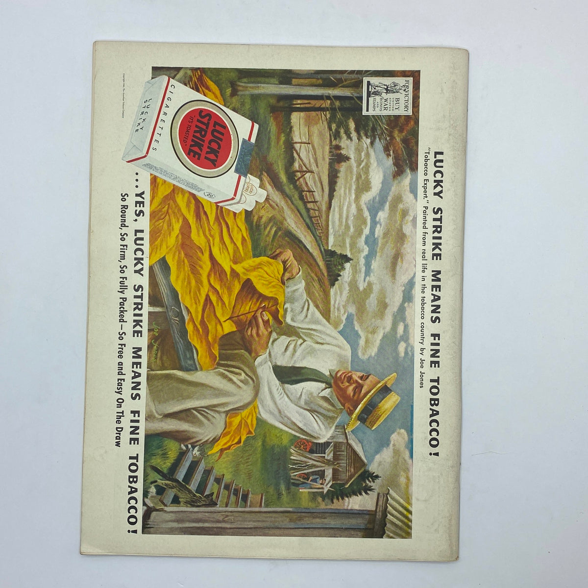 Vintage advertisement for Lucky Strike cigarettes from The New Yorker Complete Magazine September 18, 1943, illustrating early 20th-century marketing.