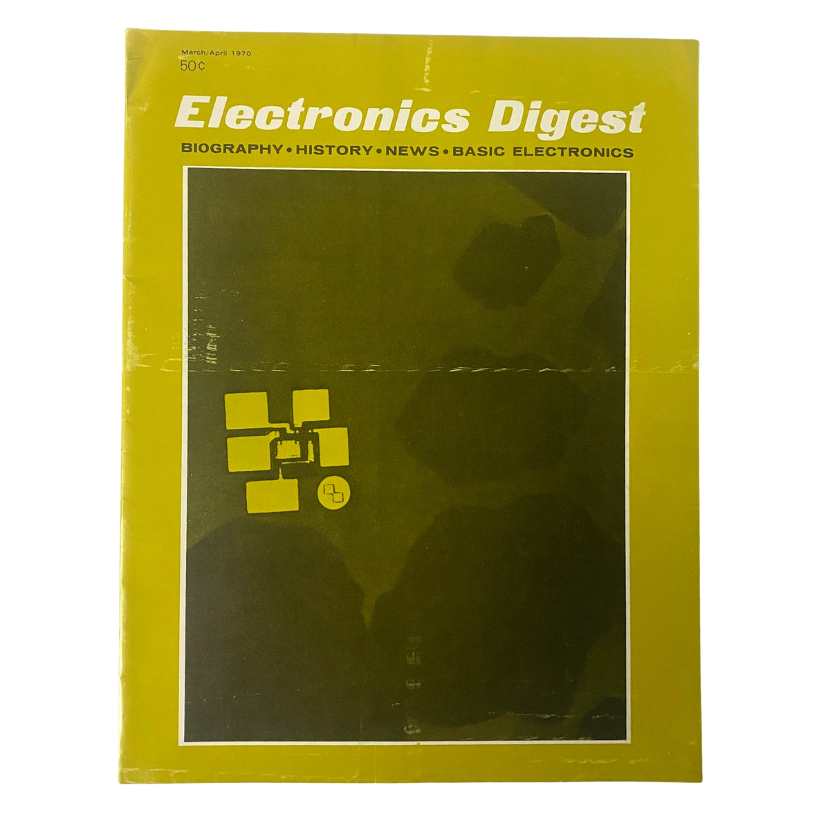 Electronics Digest Magazine March 1970 cover featuring a robot gas-electric-water meter reader, showcasing vintage technology and innovation.