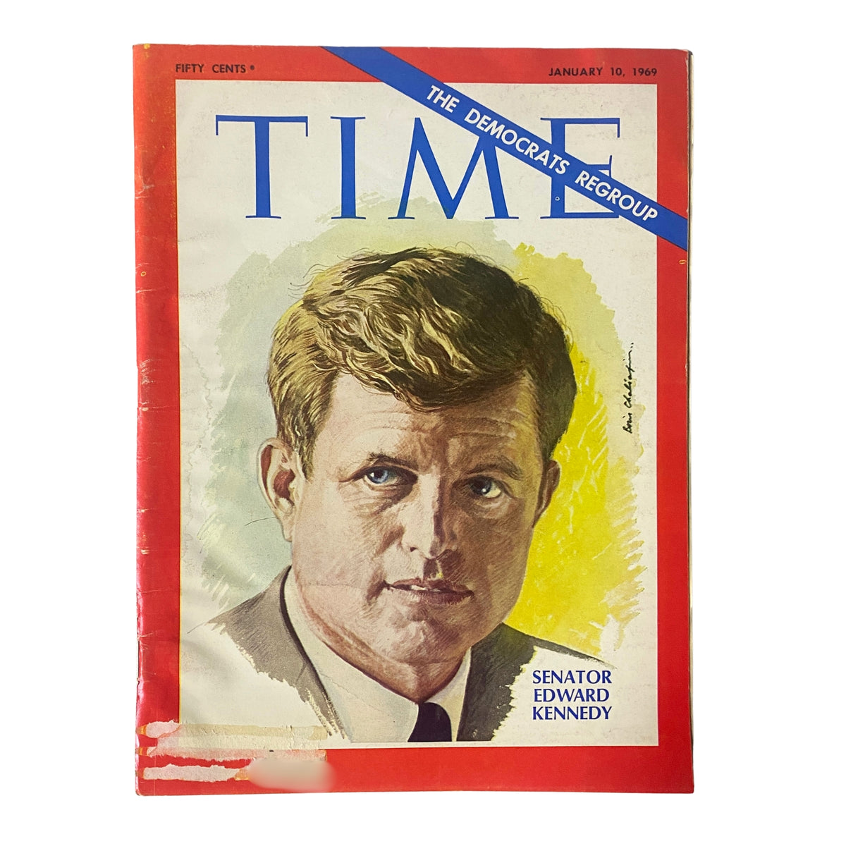 Time Magazine January 10, 1969 featuring Senator Edward Kennedy on the cover, reflecting on his role in national politics.