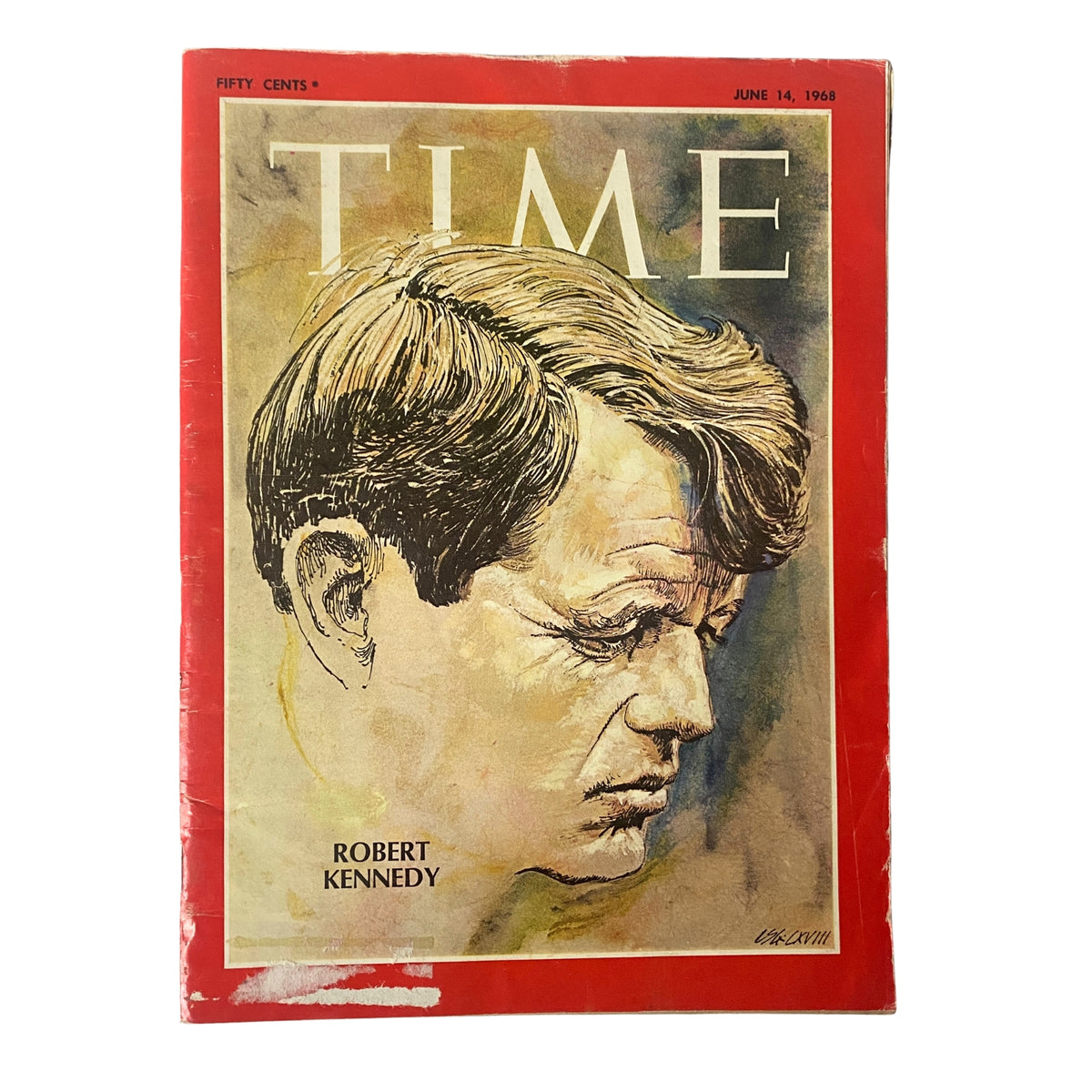 Time Magazine cover dated June 14, 1968 featuring Robert Kennedy, illustrating his significant role in U.S. political history shortly after his assassination.