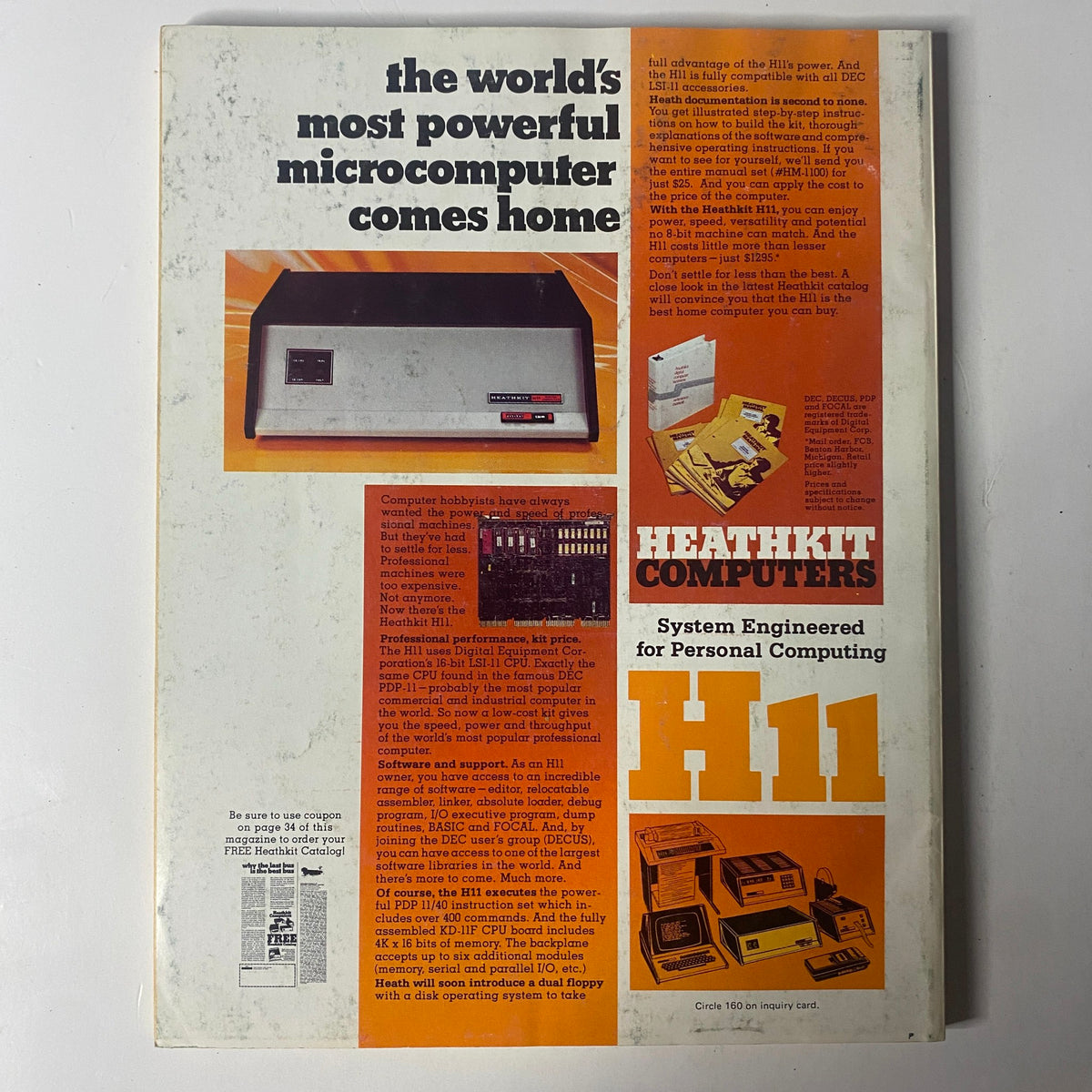 Back cover of Byte Magazine June 1978, Volume 3, Number 6, showcasing an advertisement for Heathkit computers, emphasizing the introduction of powerful microcomputers for personal use.