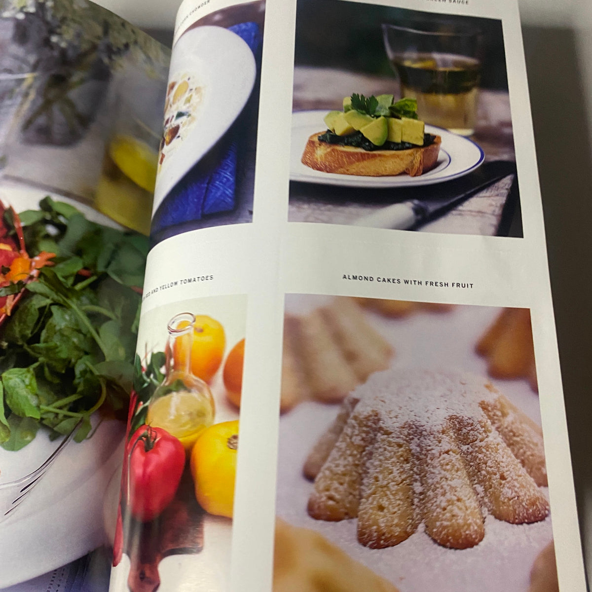 Interior pages of Martha Stewart Living Magazine July 1997 displaying enticing summer recipes and colorful food presentations.