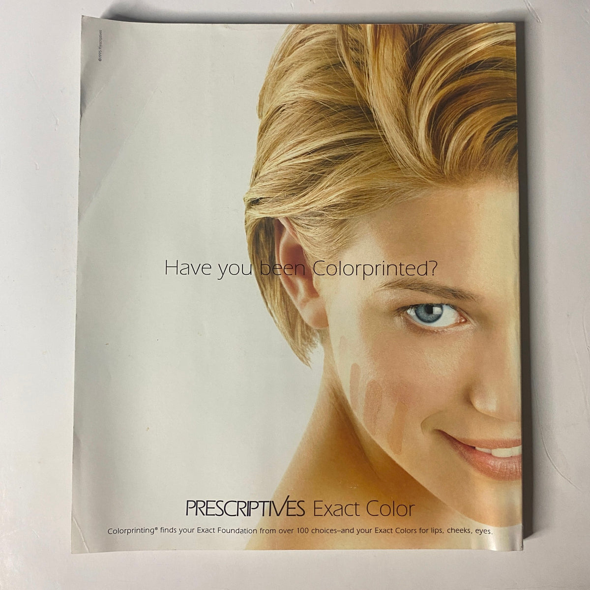 Advertisement page from Martha Stewart Living Magazine featuring a woman promoting Prescriptives Exact Color cosmetics with a focus on color matching for makeup.