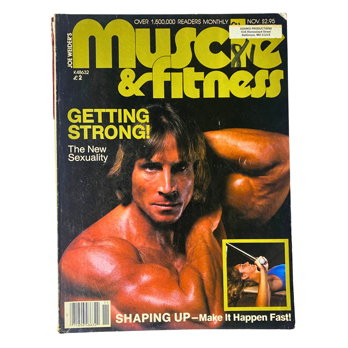 Cover of Muscle & Fitness Magazine November 1981 Vol 42 No 11 featuring Steve Davis, showcasing fitness and bodybuilding themes.