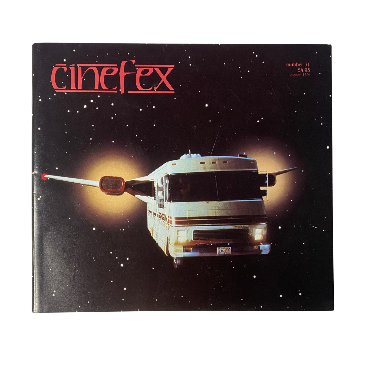 Cinefex Magazine, August 1987 No. 31 featuring the iconic Eagle 5 from Spaceballs on the front cover, highlighting special effects in cinema.
