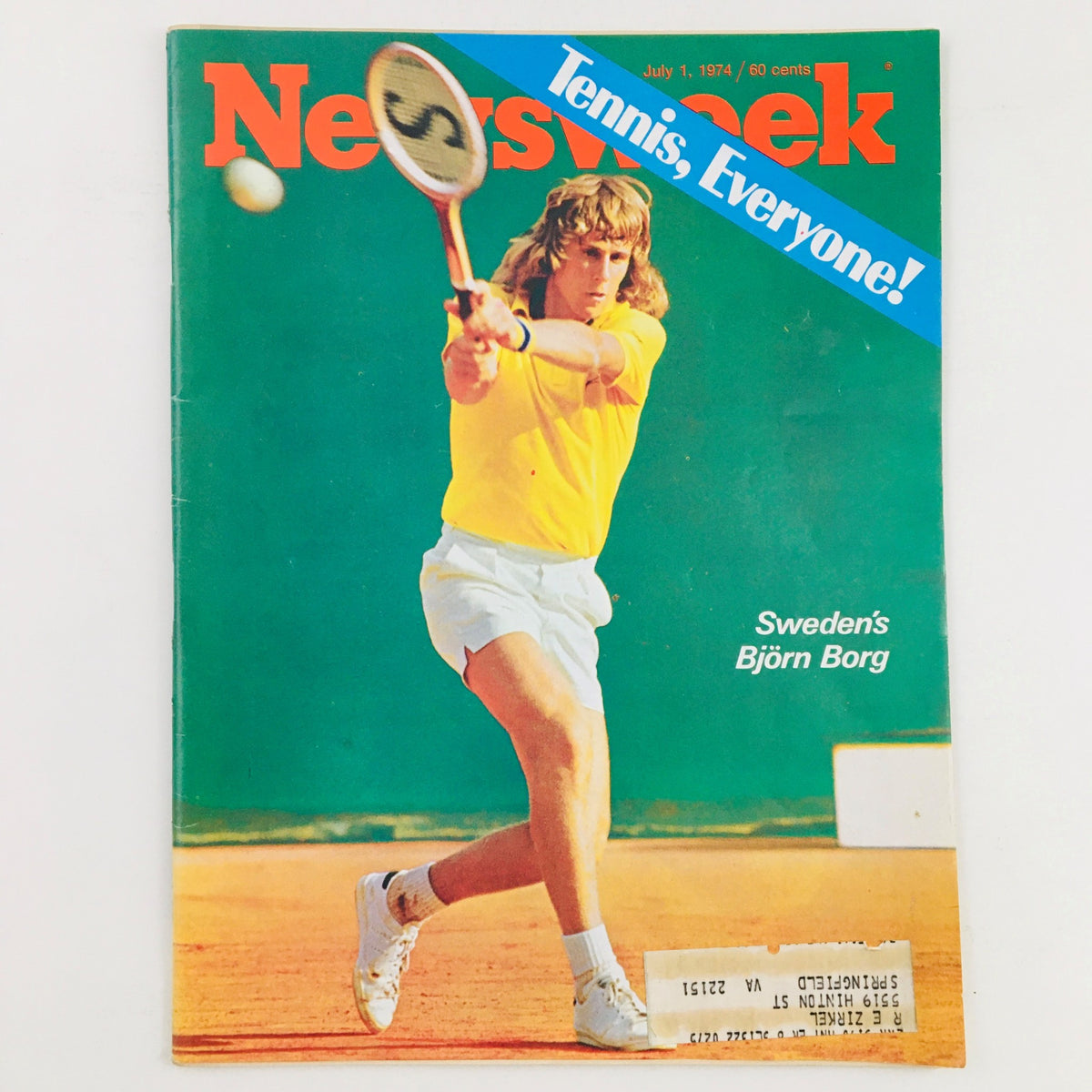Newsweek Magazine July 1 1974 featuring Swedish Tennis Player Björn Borg on the cover, highlighting his pivotal career moments.