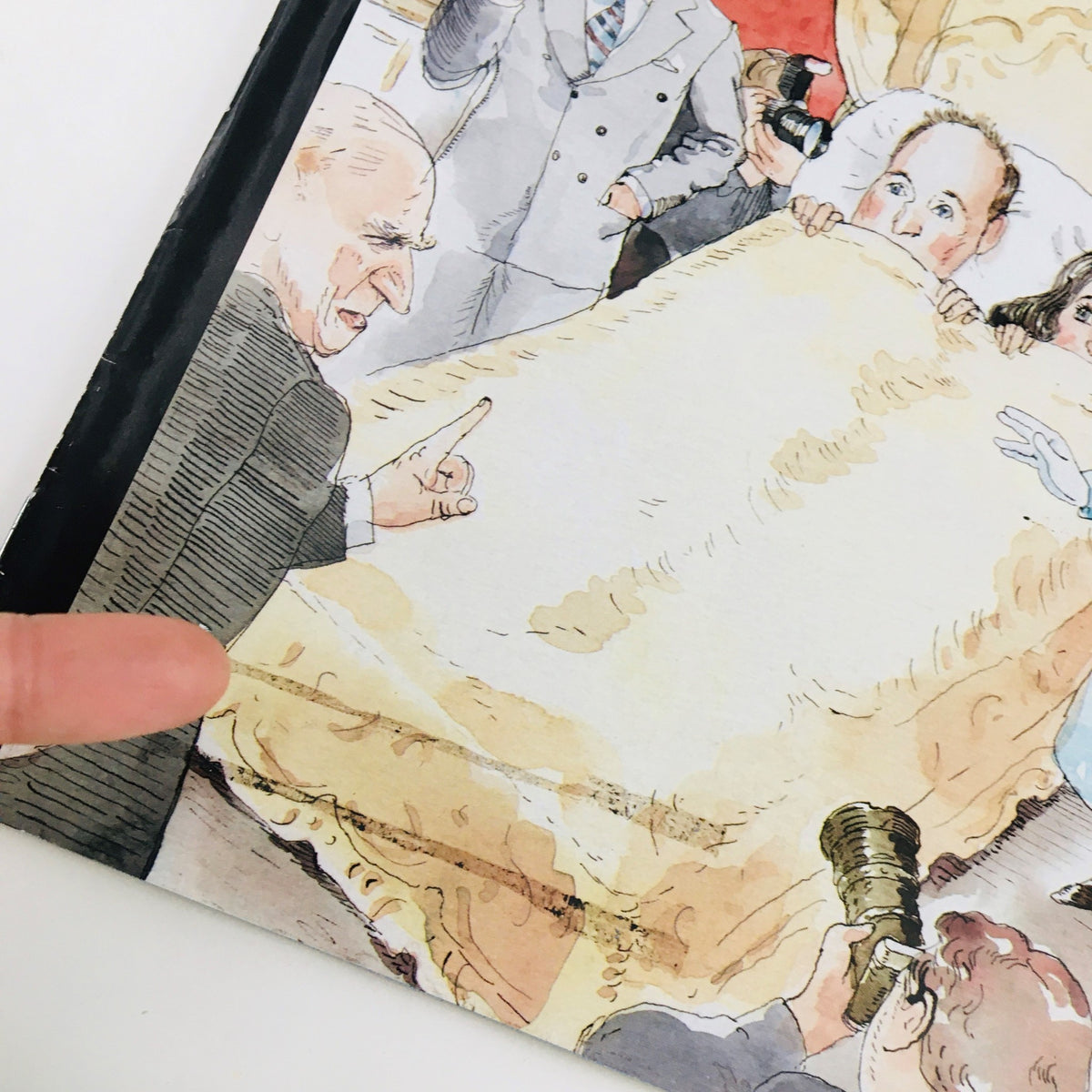 Close-up of The New Yorker Magazine May 2, 2011 cover art by Barry Blitt, showcasing detailed characters surrounding a bed; part of the 'Entourage' theme.
