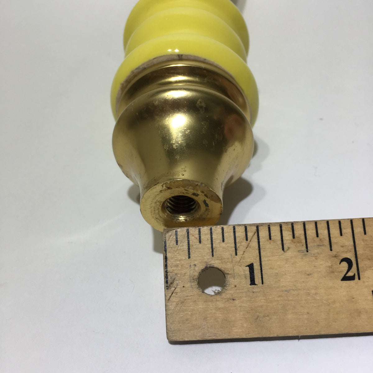 Bottom view of Vintage Brooklyn Summer Ale 12½" beer tap handle's threaded base, demonstrating its quality and craftsmanship ideal for collectors.