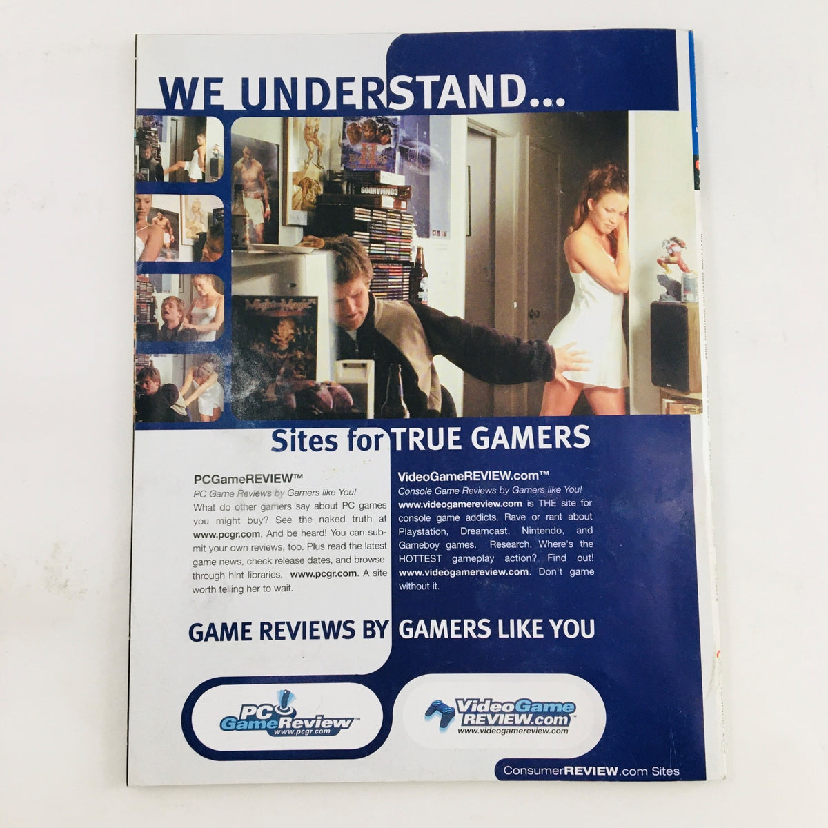 Incite Magazine February 2000 page featuring gaming review websites, promoting user-generated content for gamers.