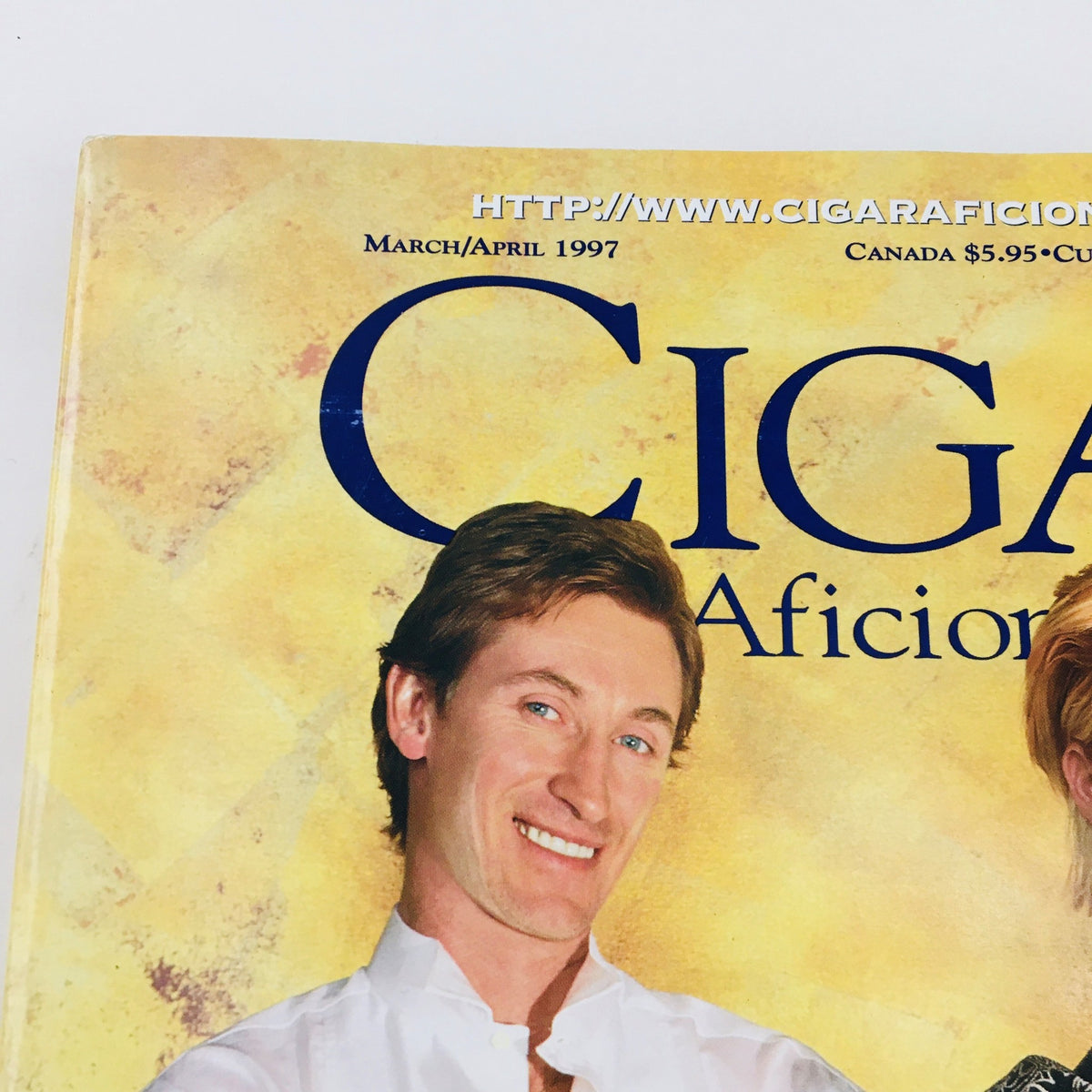 Close-up of the cover of Cigar Aficionado Magazine March 1997, highlighting The Great Gretzky and Much More.